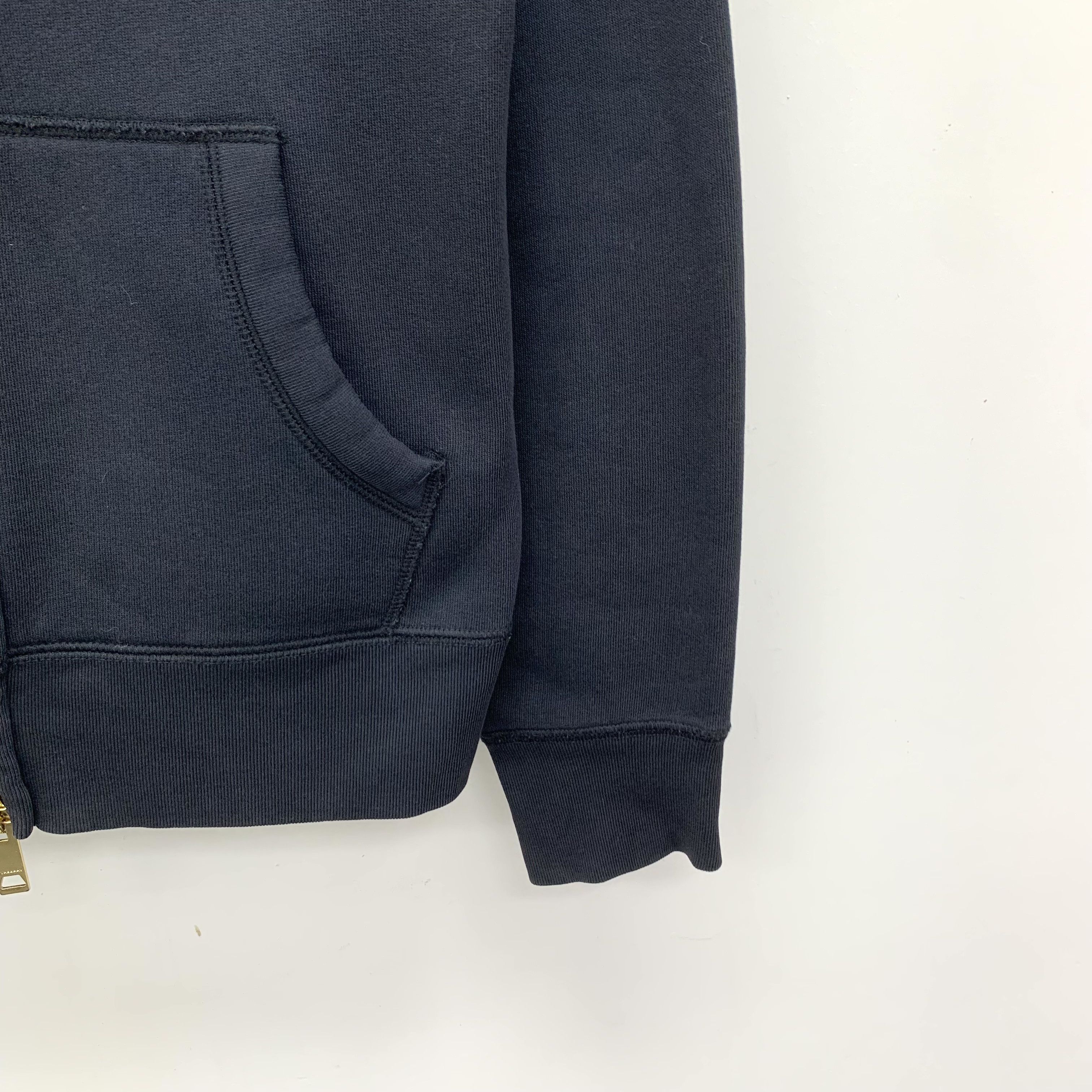 Burberry Burberry Black Cotton Zip-Up Hoodie (Size S) Size US S / EU 44-46 / 1 - 6 Thumbnail
