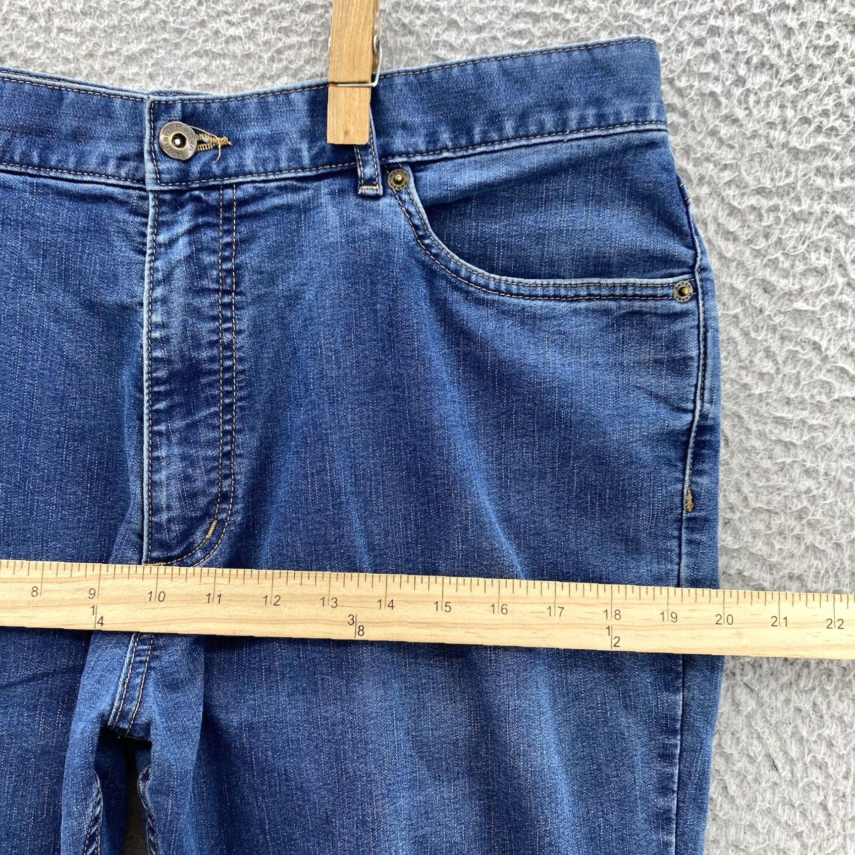 Denime Rohan Jeans Men’s 34X27 Blue Straight Indigo Denim Pants — 5-Pocket, Regular Fit, Mid Rise, Button-Zip Closure, Cotton Blend, UK Brand Size US 34 / EU 50 - 7 Thumbnail