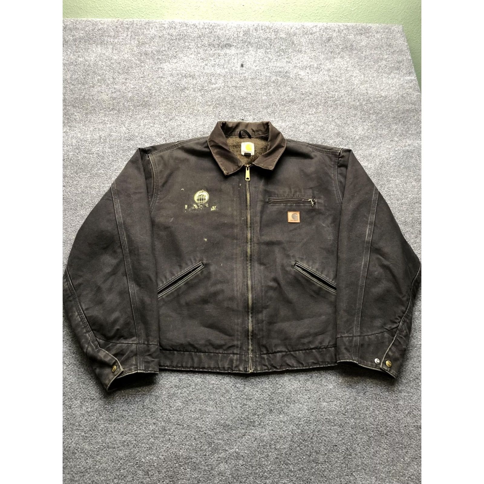 Carhartt Carhartt Jacket Mens 2XL Black Canvas Bomber Full Zip Workwear Blanket Lined J97 Size US XXL / EU 58 / 5 - 2 Thumbnail