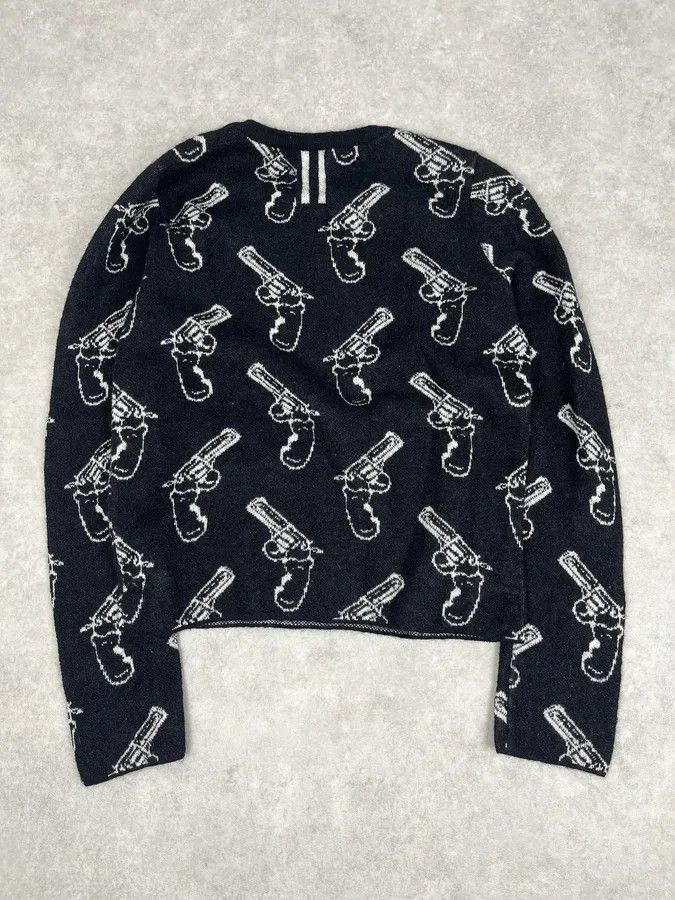 Saint Laurent Paris SS2014 Saint Laurent Black Wool Mohair Revolver Sweater by Hedi Slimane Size US S / EU 44-46 / 1 - 6 Thumbnail