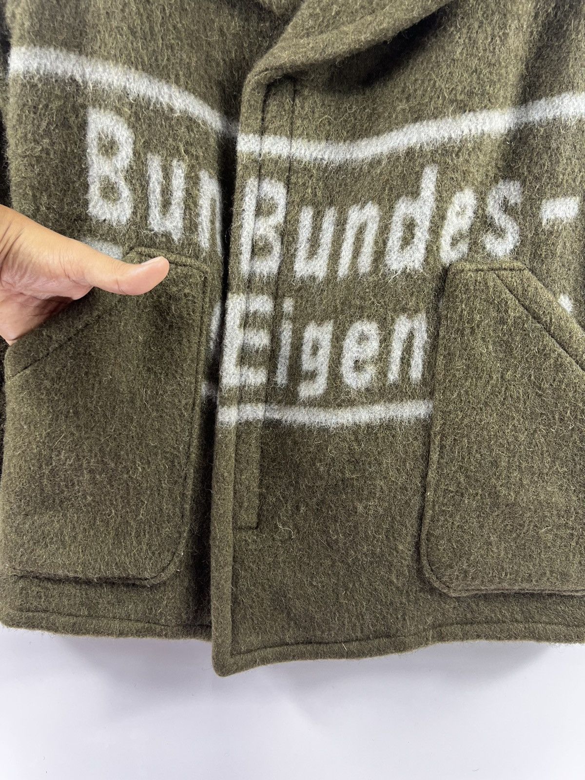 Japanese Brand 🔥 JAPANESE Khaki Dessin Travaux Bundes-Eigentum wool mohair Size US S / EU 44-46 / 1 - 4 Thumbnail