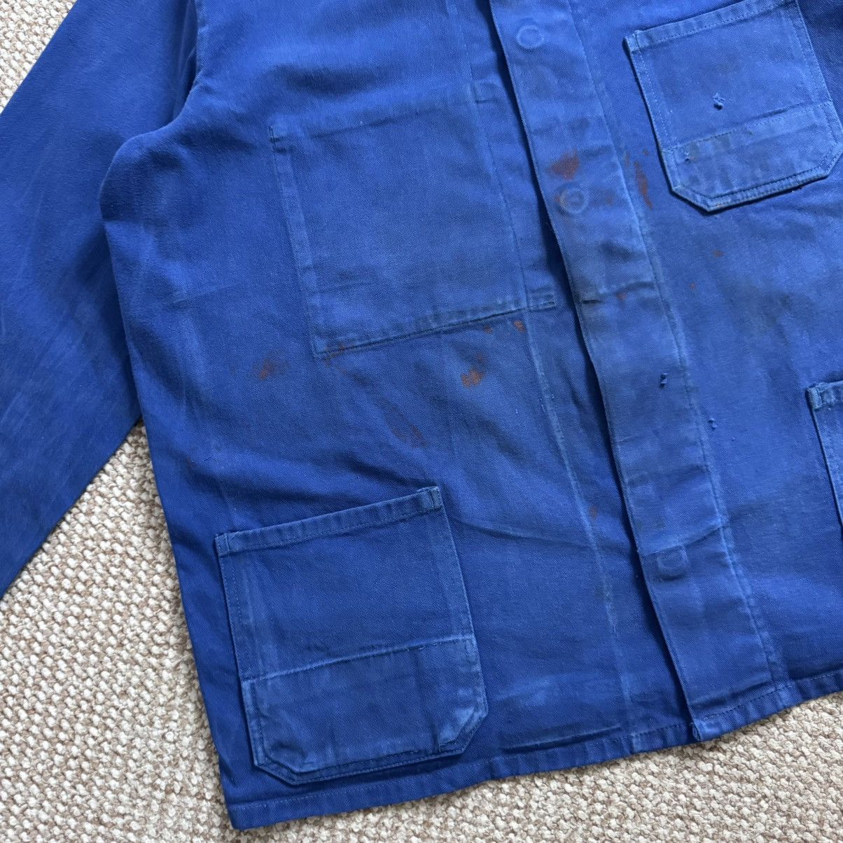 French Vintage Distressed Painted Works Jacket in Blue, Men's (Size Xl) — image 6 of 6