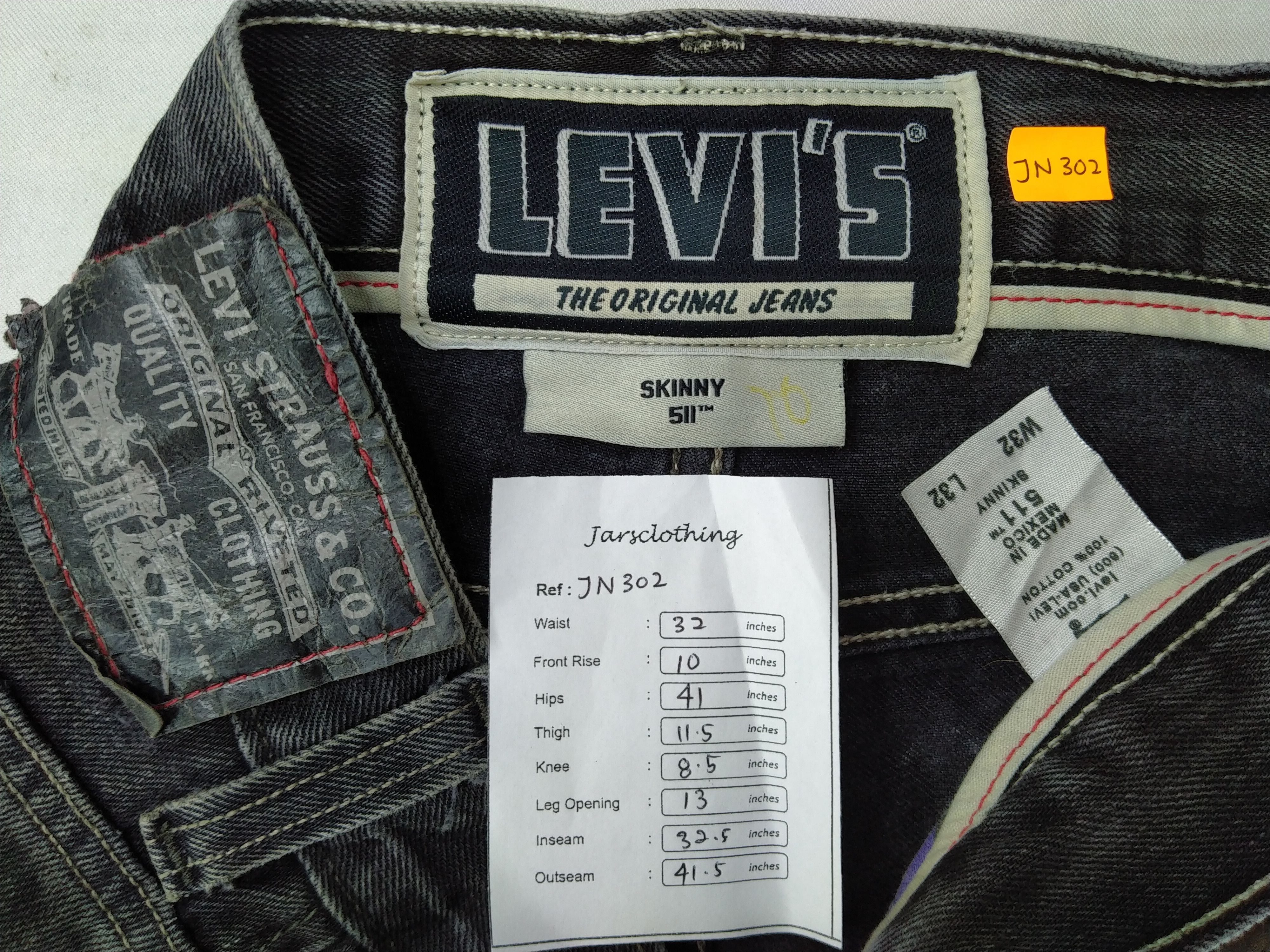 Levi's Vintage Levi's 511 Skinny 32 x 32.5 Denim -JN302 Size US 32 / EU 48 - 8 Thumbnail