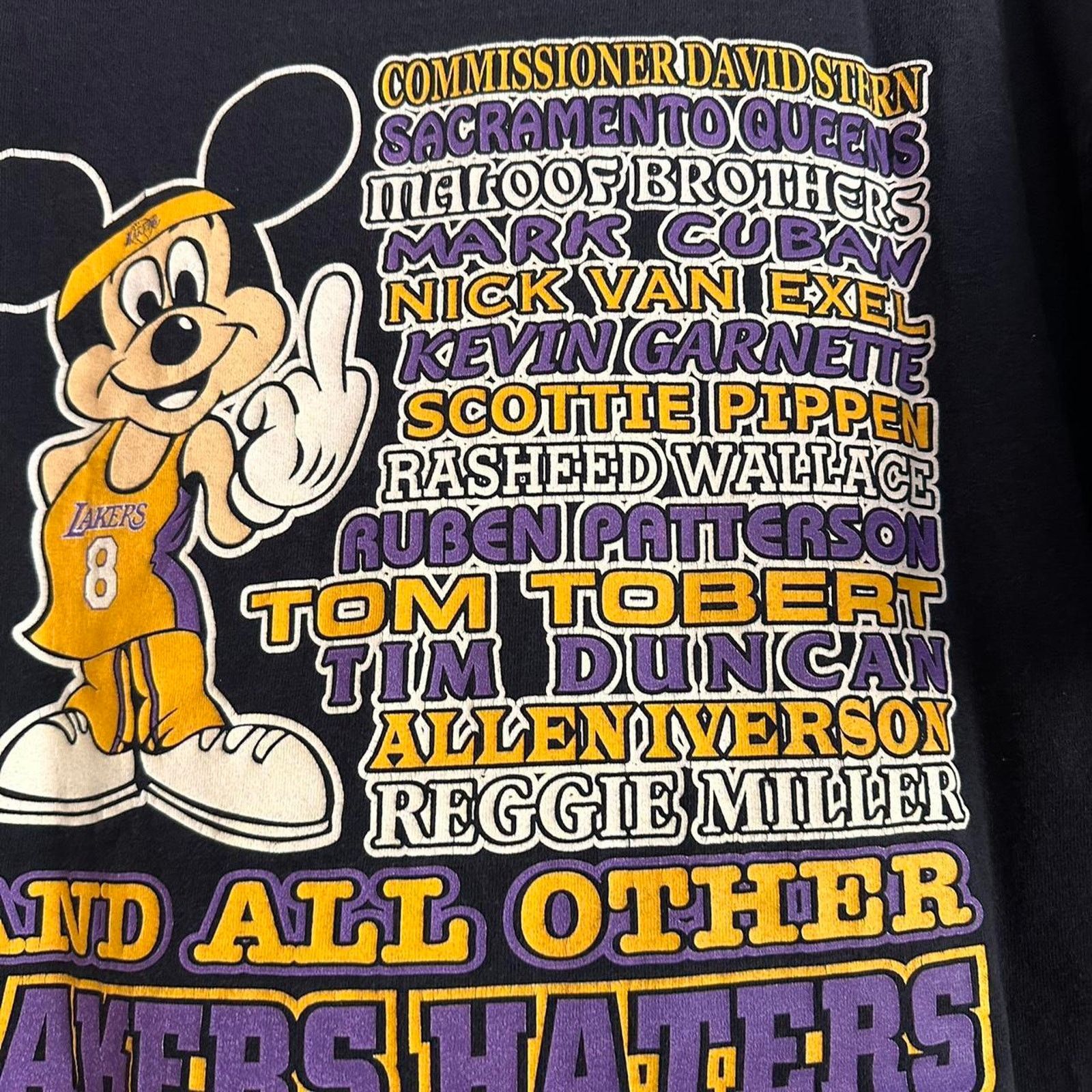 NBA × Vintage Vintage F Lakers Haters Mickey Parody Shirt Size US L / EU 52-54 / 3 - 6 Thumbnail