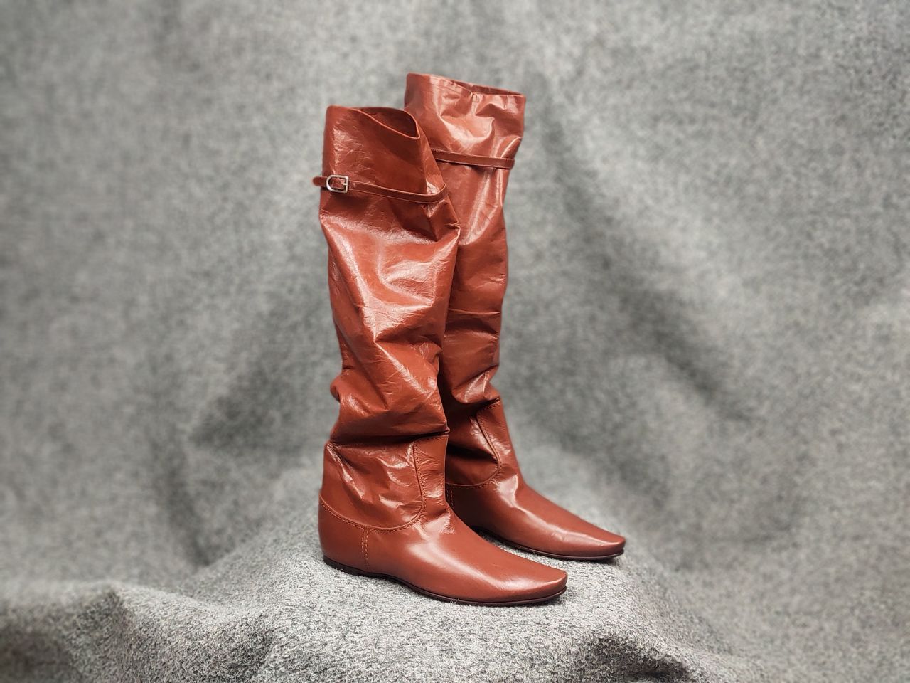 Bottega Veneta Rare Bottega Veneta High Riding Brown leather Light Boots Size US 6 / IT 36 - 1 Thumbnail