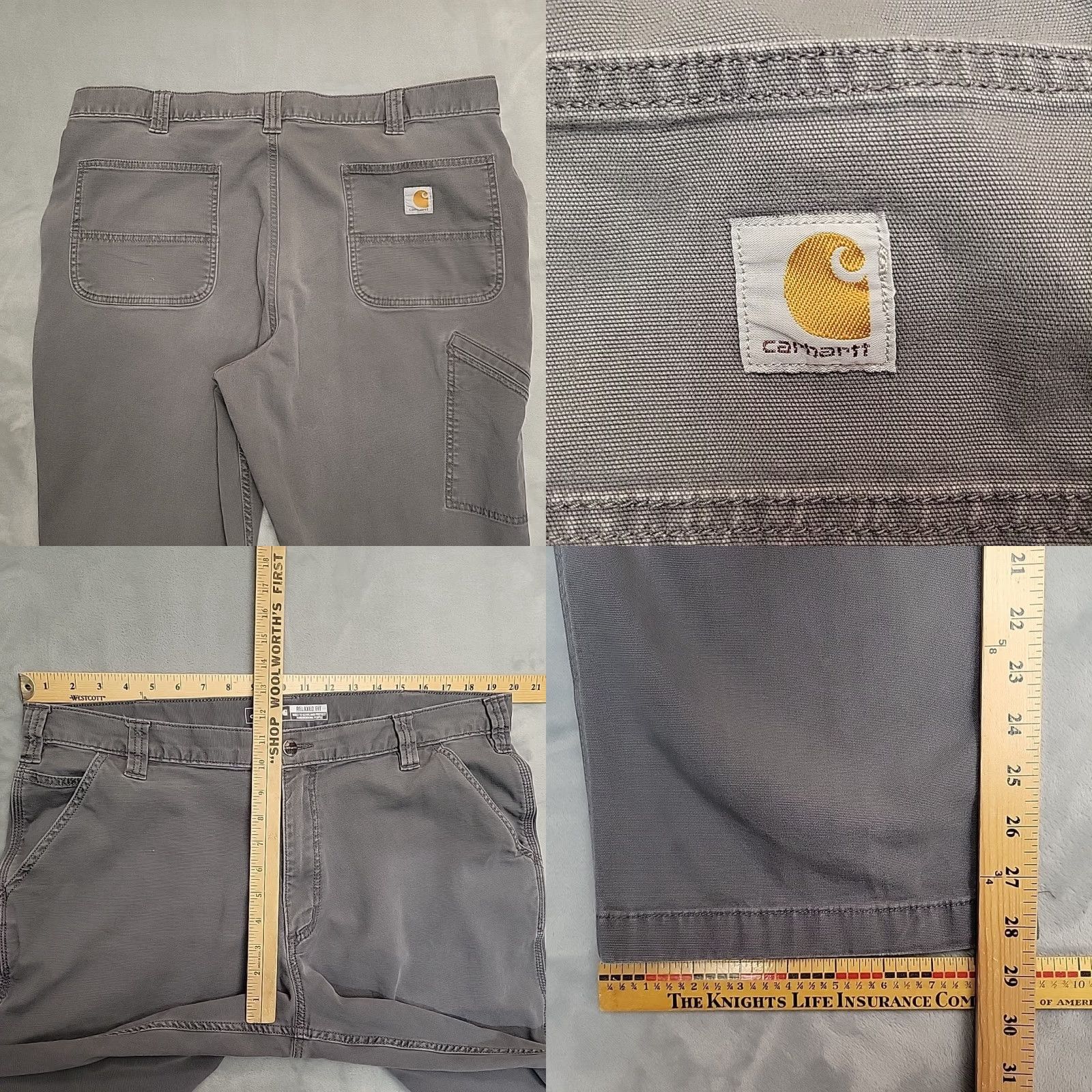 Carhartt Carhartt Pants Mens 40x30 Gray Canvas Relaxed Fit Rugged Flex Cargo Work X102291 Size US 40 / EU 56 - 8 Thumbnail
