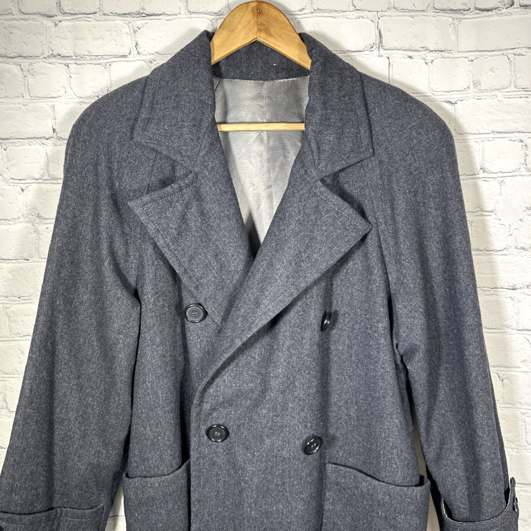 Pendleton Pendleton Vintage Wool Gray Trench Coat Double-Breasted Women Medium Long Coat 47” P2P 21” Size M / US 6-8 / IT 42-44 - 2 Thumbnail