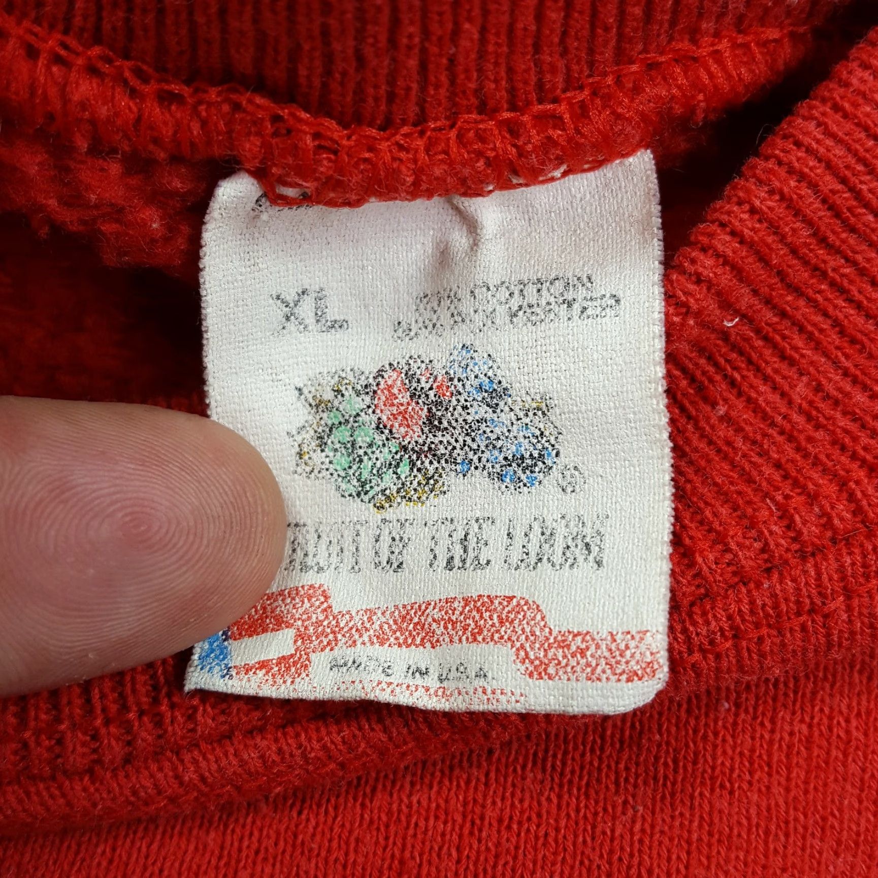 Fruit Of The Loom VINTAGE 80s Sprint United Telephone Crewneck Sweatshirt Mens XL Red Retro USA Size US XL / EU 56 / 4 - 7 Thumbnail