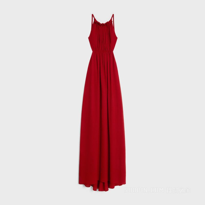 Celine long open back dress in silk georgette Size XXS / US 00 / IT 34 - 1 Thumbnail