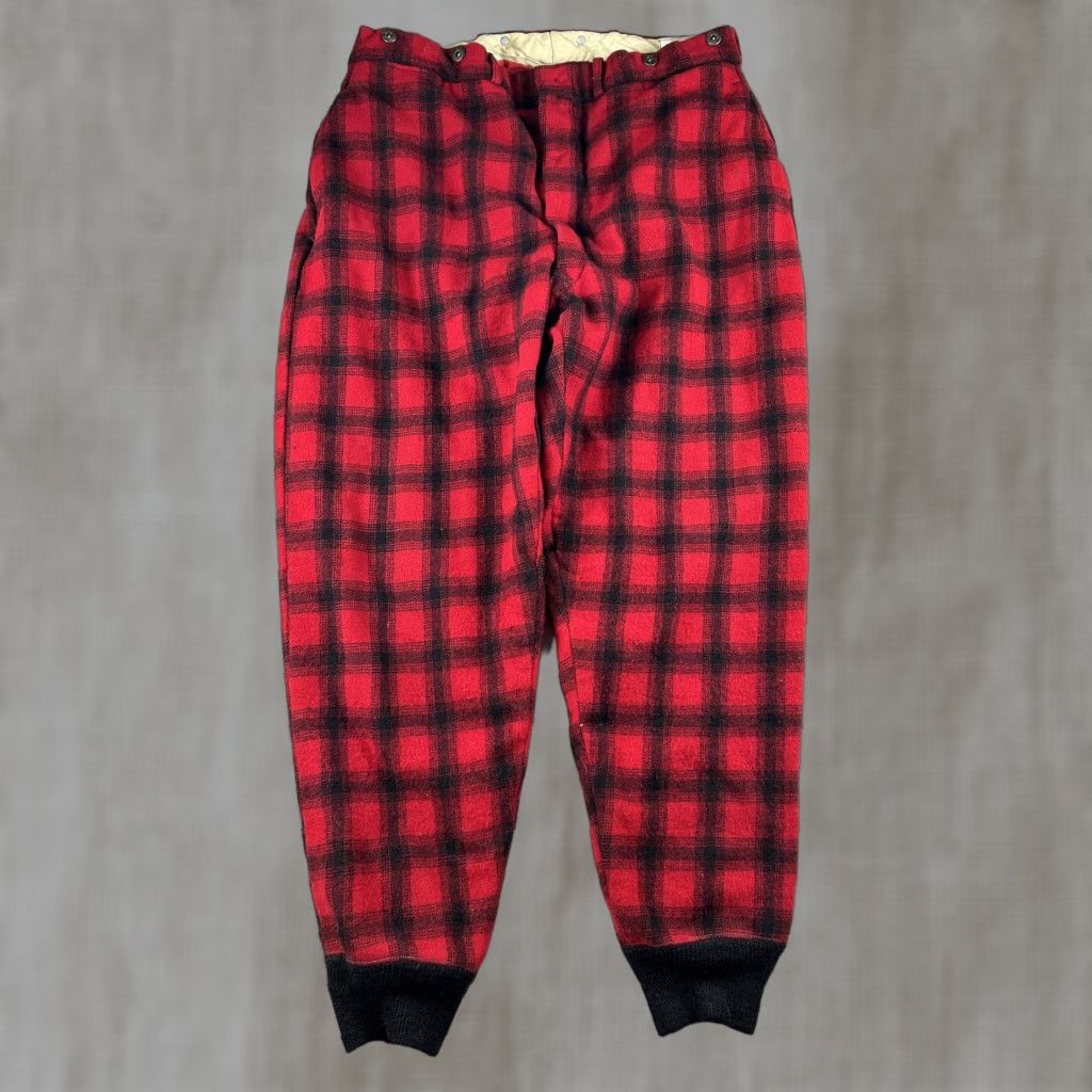 Vintage VINTAGE Woolrich Snow Pants Mens 36x30 Red Buffalo Plaid Wool Insulated Ski Cuff Size US 36 / EU 52 - 1 Thumbnail