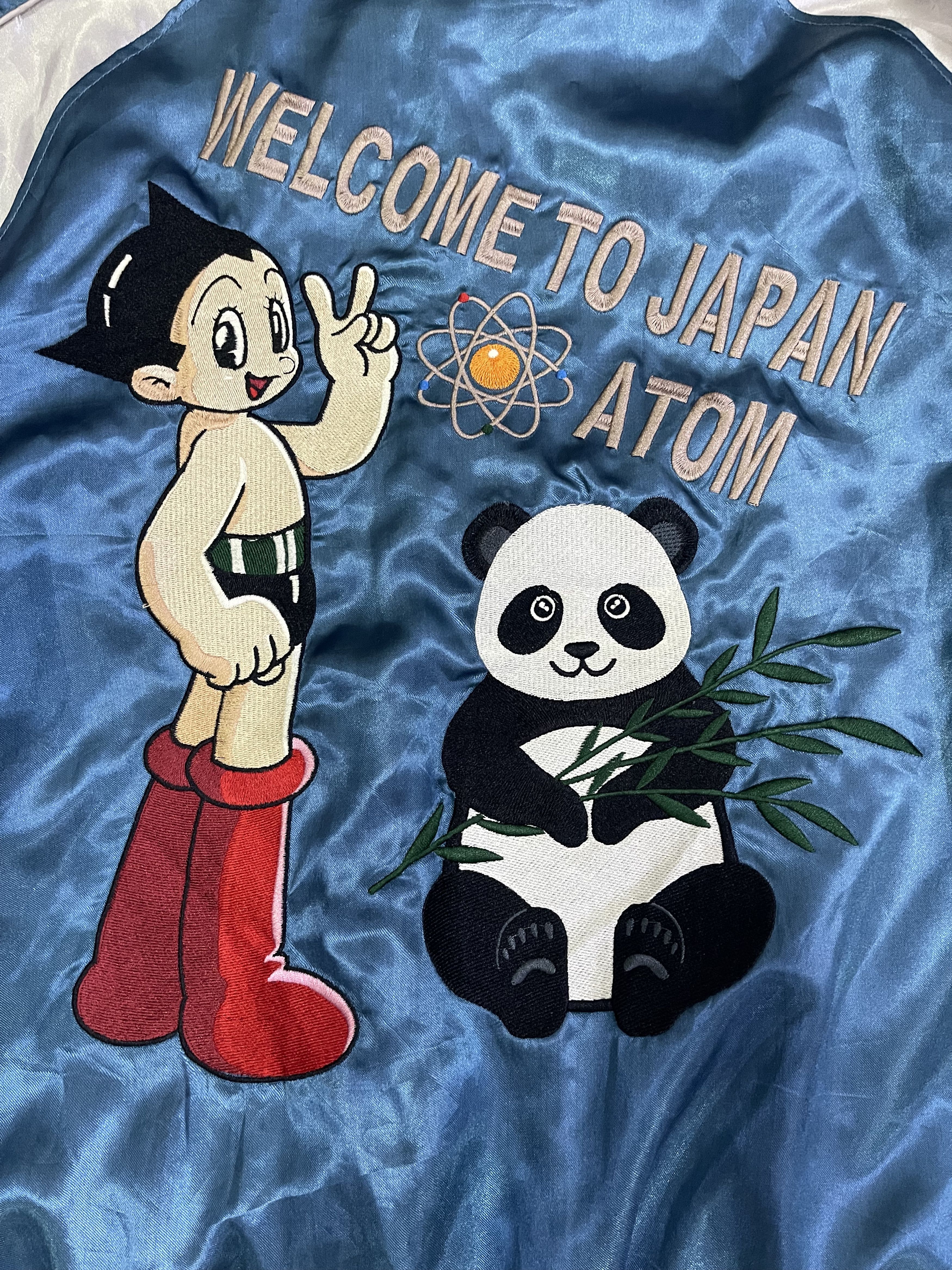 Anime Astro Boy Sukajan Sourvenir Satin Blue Jacket sz XL Size US XL / EU 56 / 4 - 8 Thumbnail