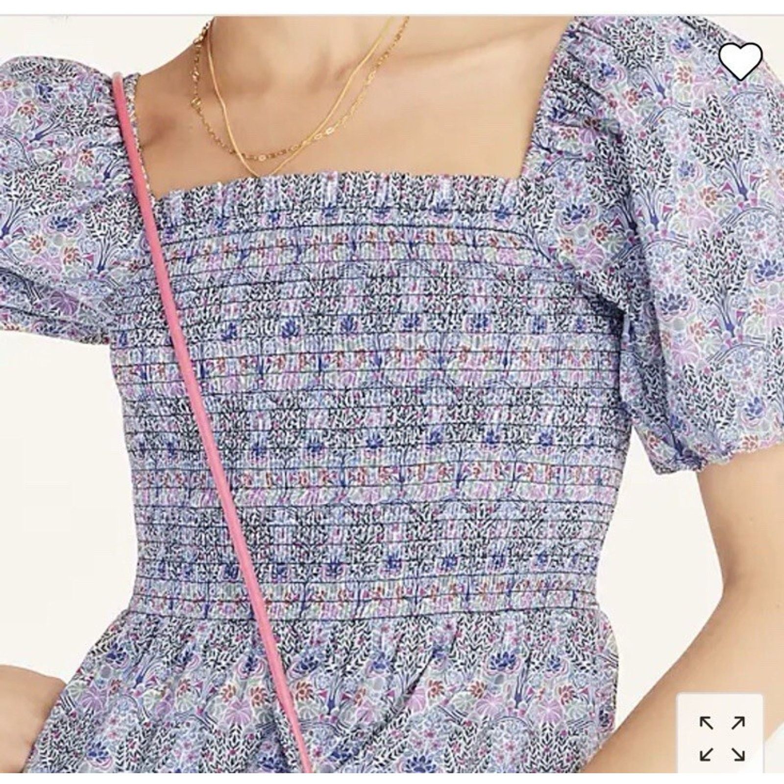 J.Crew J. Crew Liberty Club Nouveau Fabric Square Neck Blouse XS Size XS / US 0-2 / IT 36-38 - 5 Thumbnail