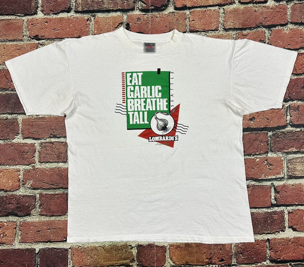Vintage Vintage Lombardi’s Tee Italy Eat Garlic Breathe Tall Seattle Size US XL / EU 56 / 4 - 1 Thumbnail