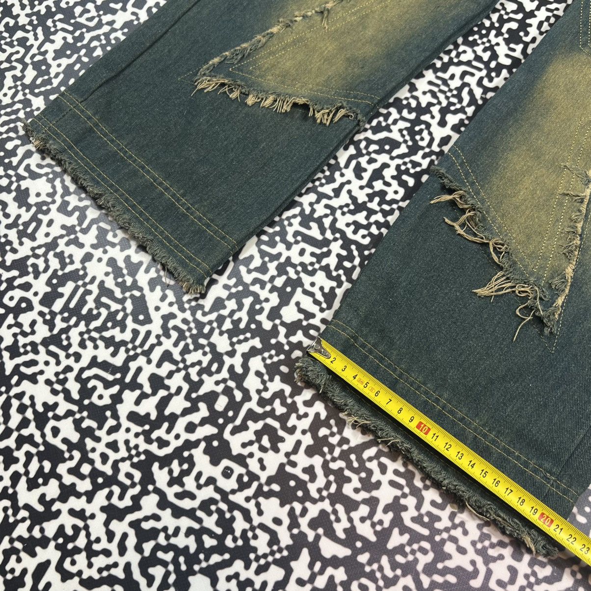 Japanese Brand Vintage Y2K Japanese Patchwork Star Logo Retro Style Jeans Size 29" - 16 Thumbnail