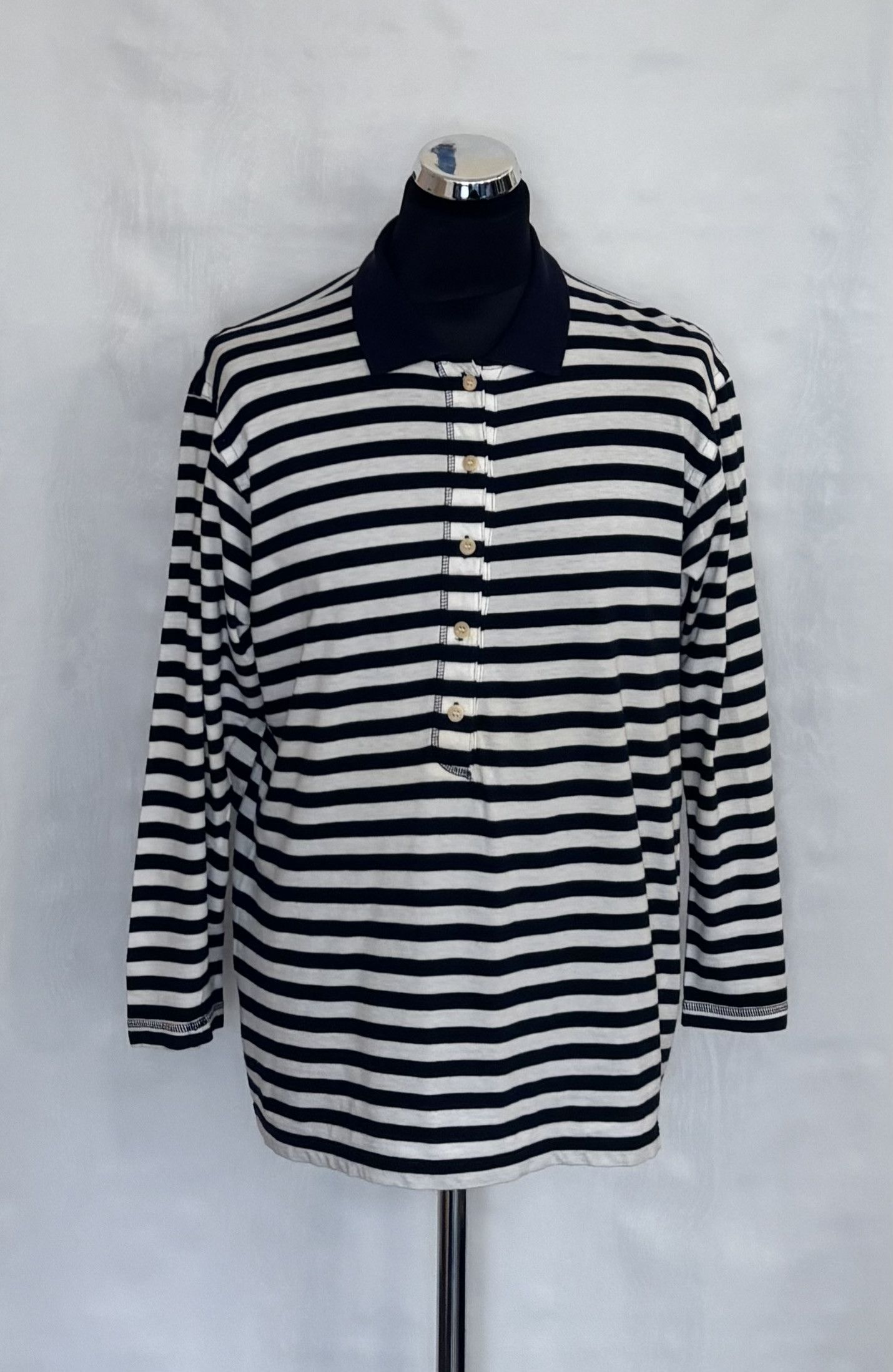 Jil Sander Jil Sander Long Sleeve Polo Shirt Size L Size US L / EU 52-54 / 3 - 1 Thumbnail