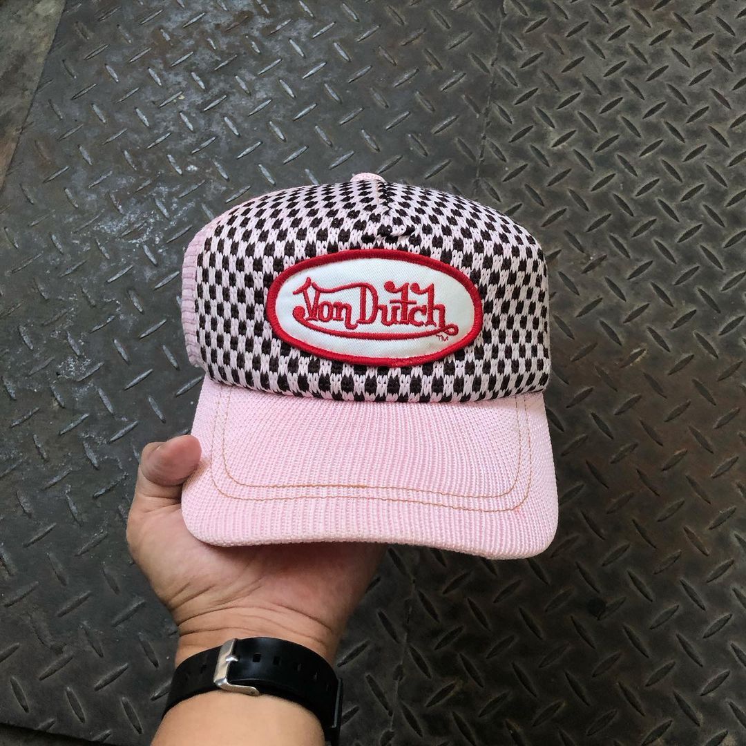 Von Dutch 🚫 SOLD 🚫 Vondutch Checkerboard Knitwear Trucker Hat Size ONE SIZE - 2 Thumbnail