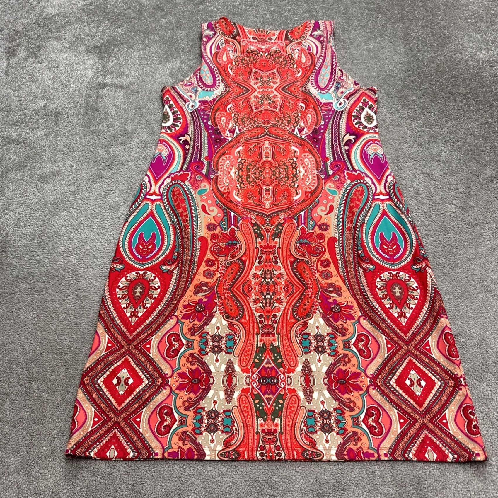 Charter Club Charter Club Paisley Sleeveless Midi Shift Dress Womens XL Multicolor Nylon Boho Size XL / US 12-14 / IT 48-50 - 2 Thumbnail