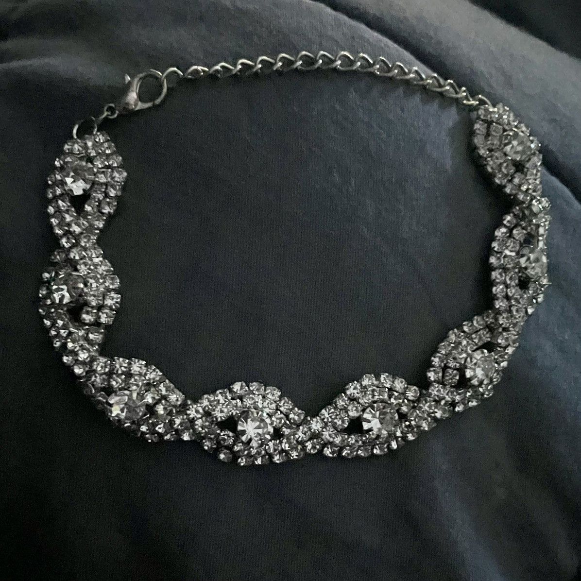 Designer Infinity Rhinestone Crystal Bracelet Size ONE SIZE - 2 Thumbnail
