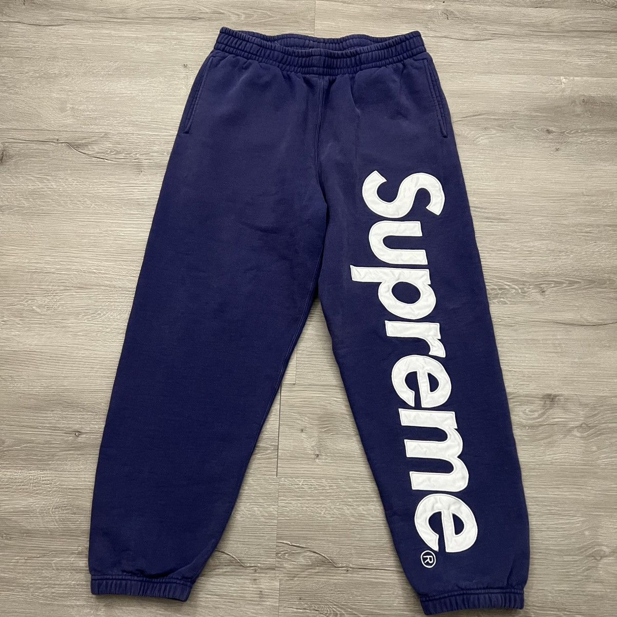 Supreme Supreme Satin Appliqué Logo Sweatpants FW23 Size US 32 / EU 48 - 2 Thumbnail