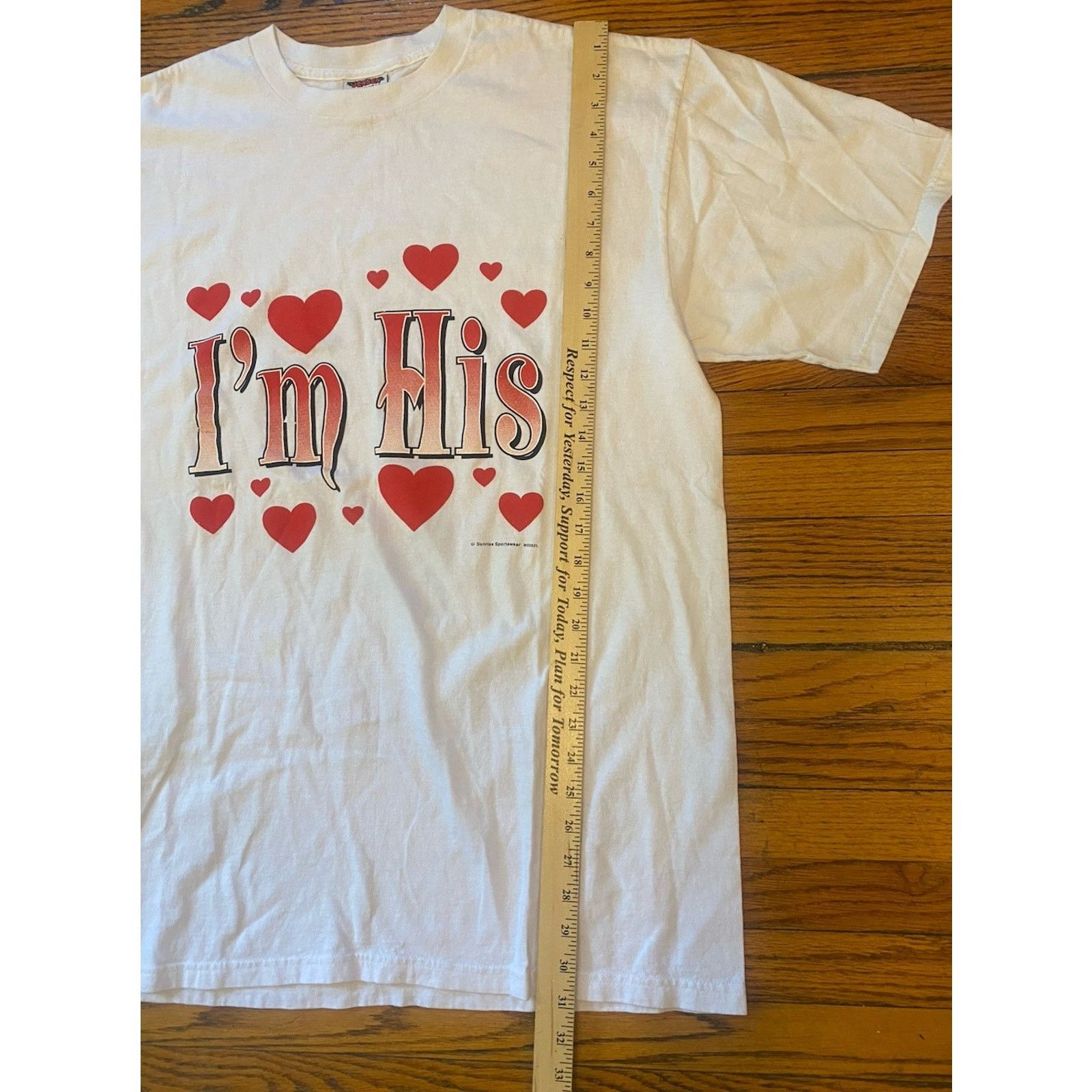 Vintage VTG I’m His Heavy Weight T Shirt Hearts Women’s Oversized XL Size XL / US 12-14 / IT 48-50 - 6 Thumbnail