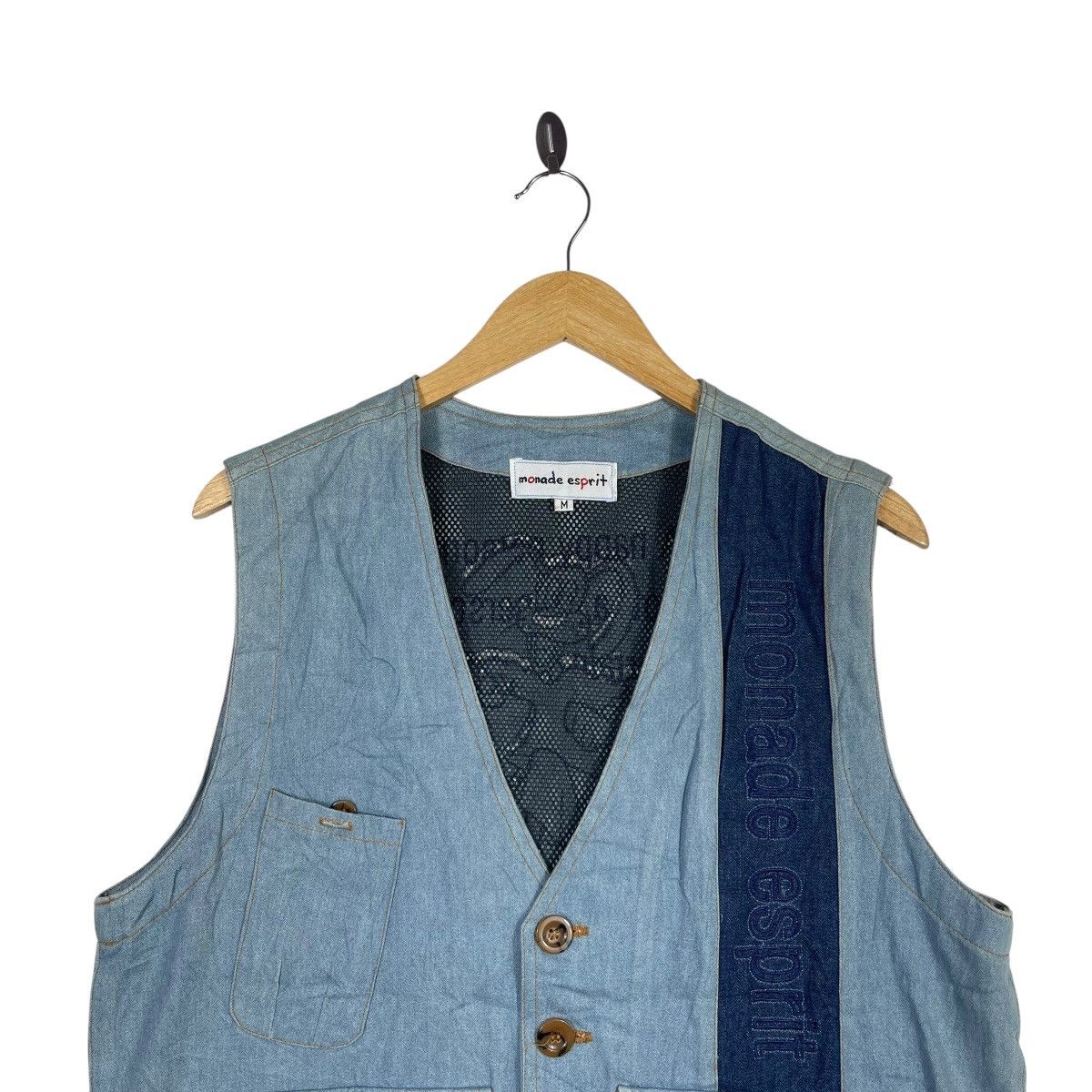 Esprit Vintage Monade Esprit Denim Utility Vest Cartoon Graphic Size US M / EU 48-50 / 2 - 2 Thumbnail