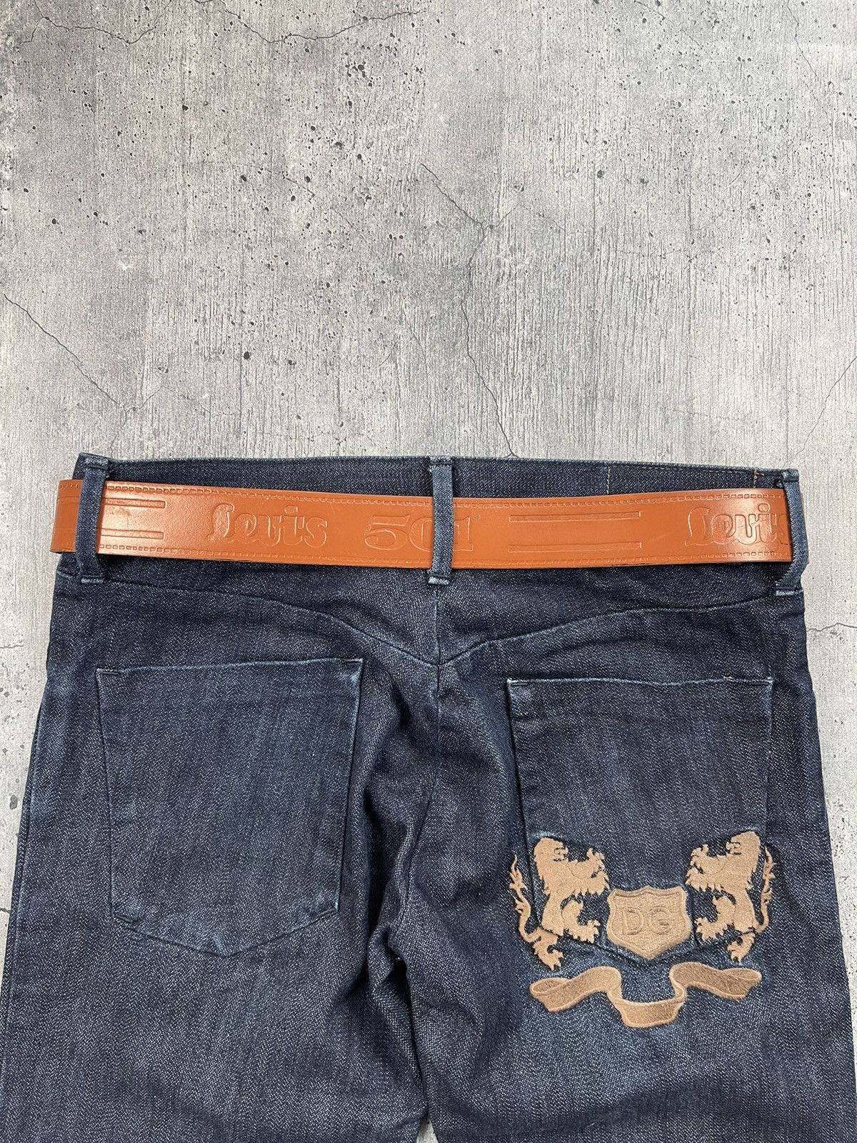 Levi's × Vintage Vintage Levi’s Monogram Leather Belt Size ONE SIZE - 3 Thumbnail
