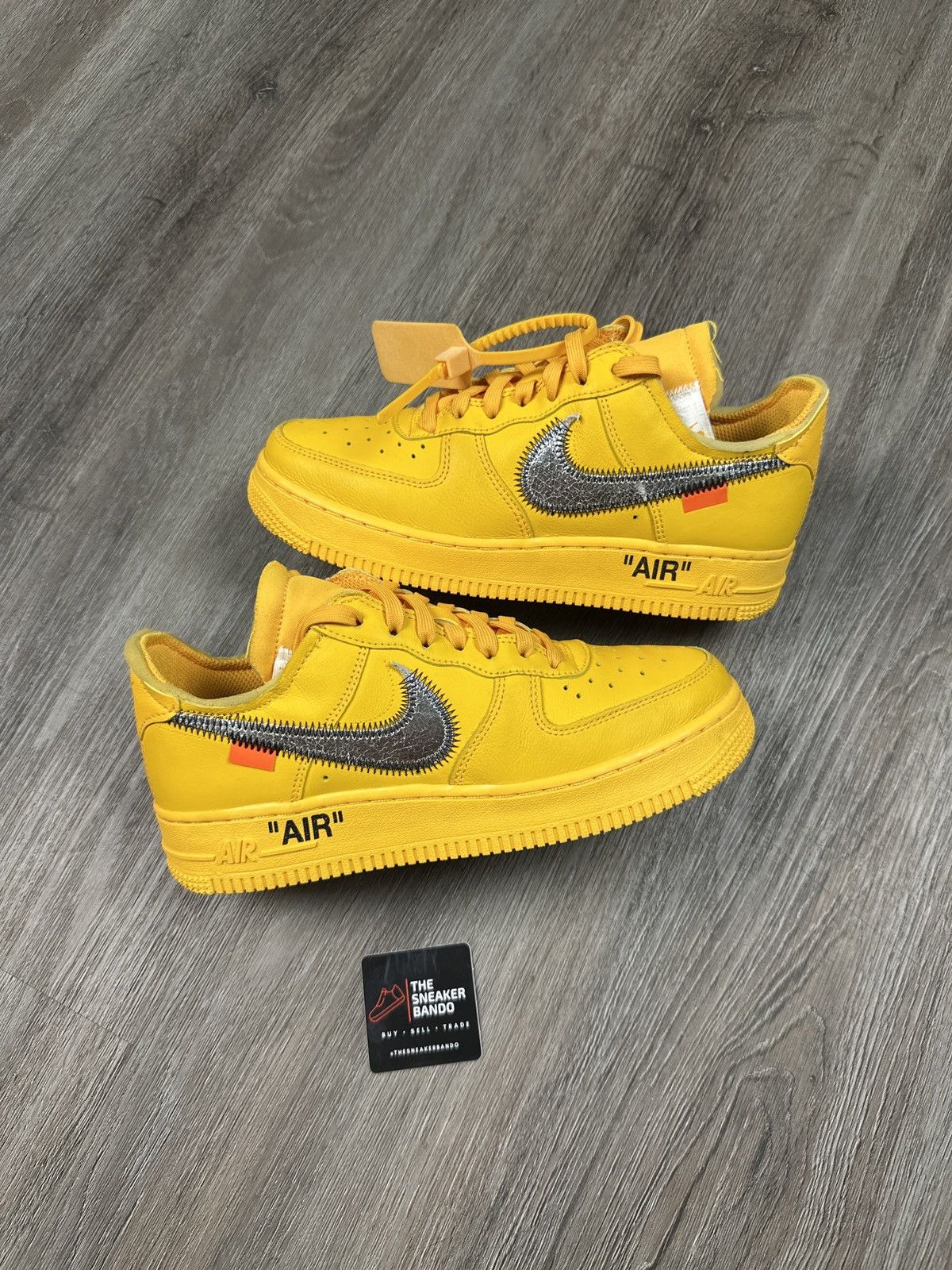Nike × Off-White Nike Air Force 1 Low Off-White ICA University Gold Lemonade Size US 5.5 / EU 38 - 1 Thumbnail