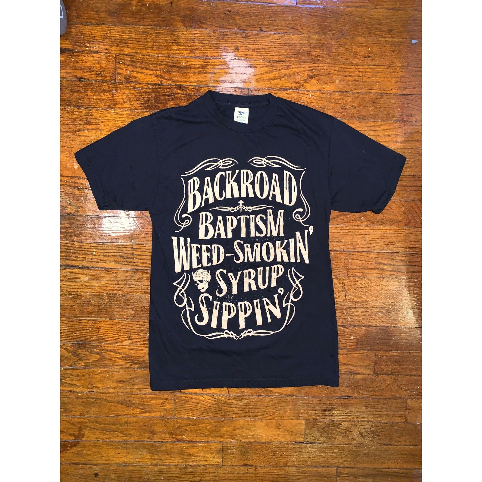 Band Tees × Other Jelly Roll Backroad Baptism Tour T Shirt Small Black Rap Tee Size US S / EU 44-46 / 1 - 1 Thumbnail