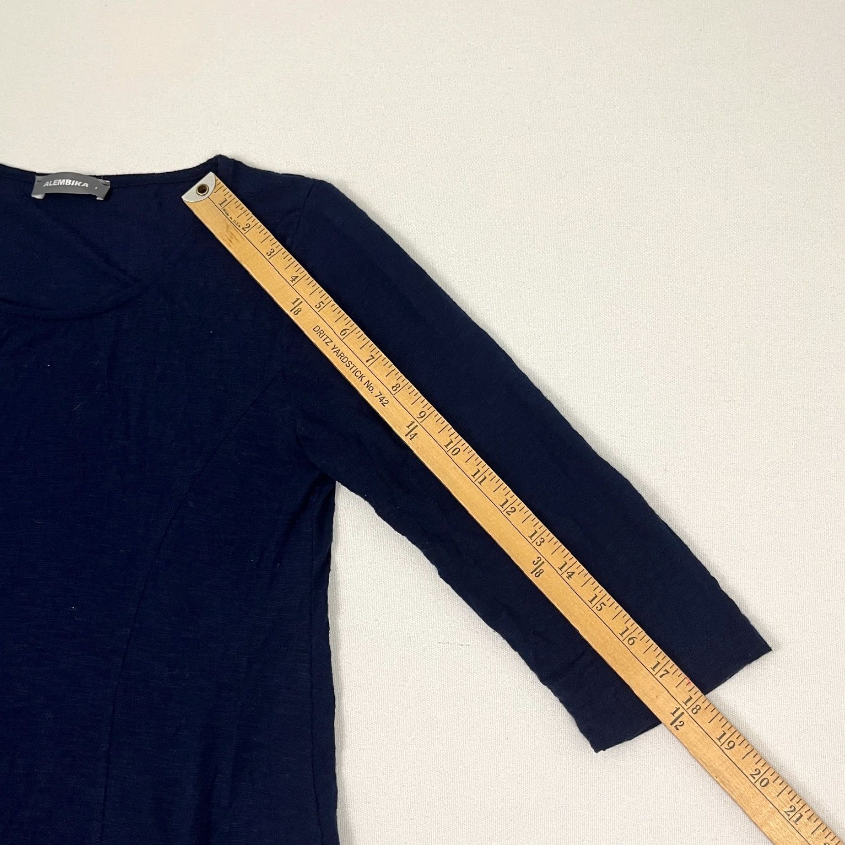 Vintage Alembika Blouse Shirt Tunic Womens Small 1 Blue Asymmetrical Lagenlook Dress Size XS / US 0-2 / IT 36-38 - 4 Thumbnail