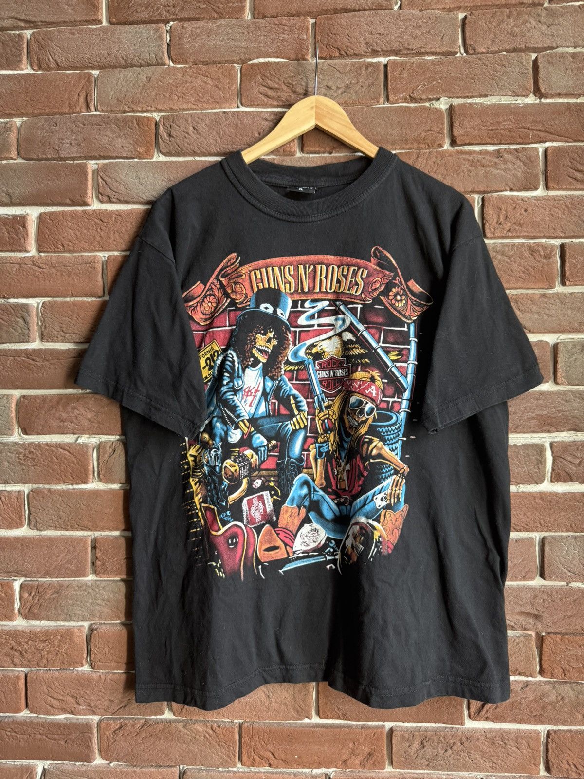 Band Tees Rare Vintage Guns n Roses Harley Davidson Rock Band Tee 90s Size US XL / EU 56 / 4 - 1 Thumbnail