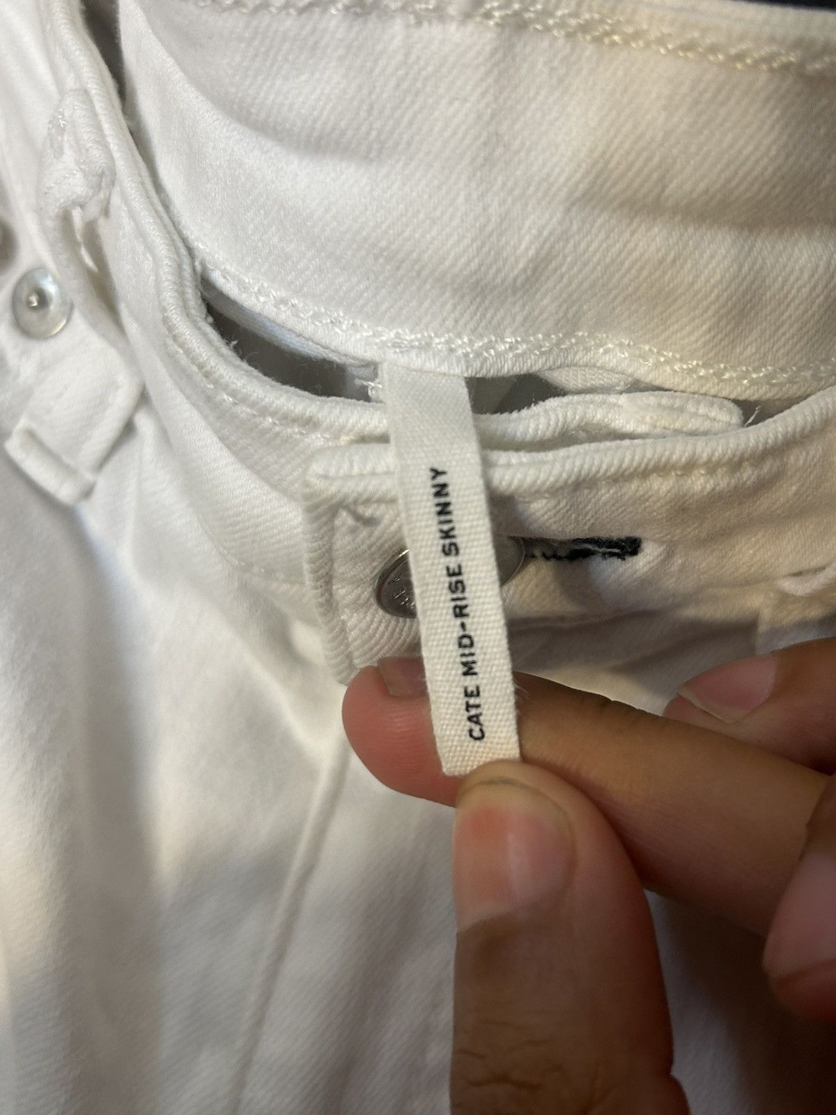 Rag & Bone Rag & Bone White Denim Skinny Jeans Size 27" / US 4 / IT 40 - 5 Thumbnail
