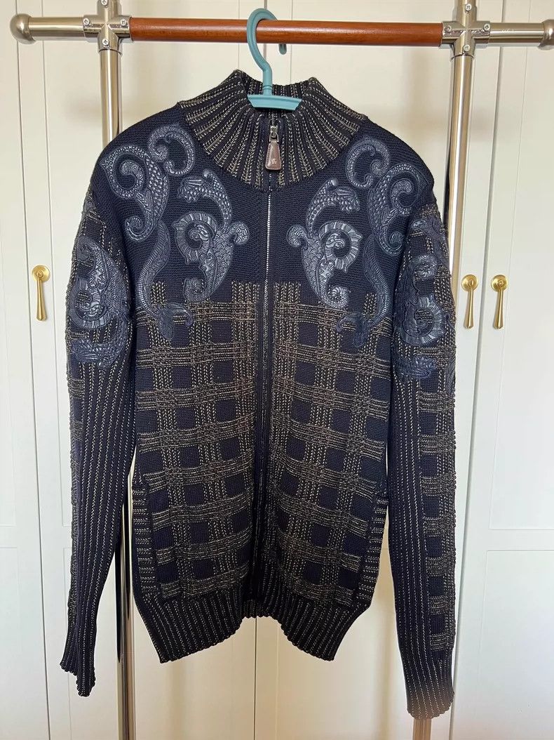 Versace Versace Wool jacket with gold thread leather embroidery Size US XS / EU 42 / 0 - 1 Thumbnail