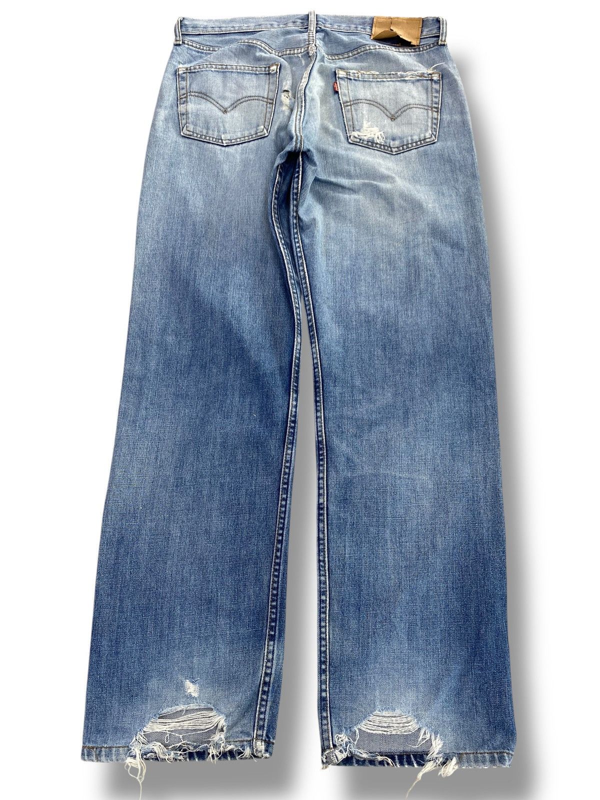 Levi's Vintage Clothing Vintage Y2K Levi’s Faded Wash Distressed Loose Jeans Size US 36 / EU 52 - 3 Thumbnail