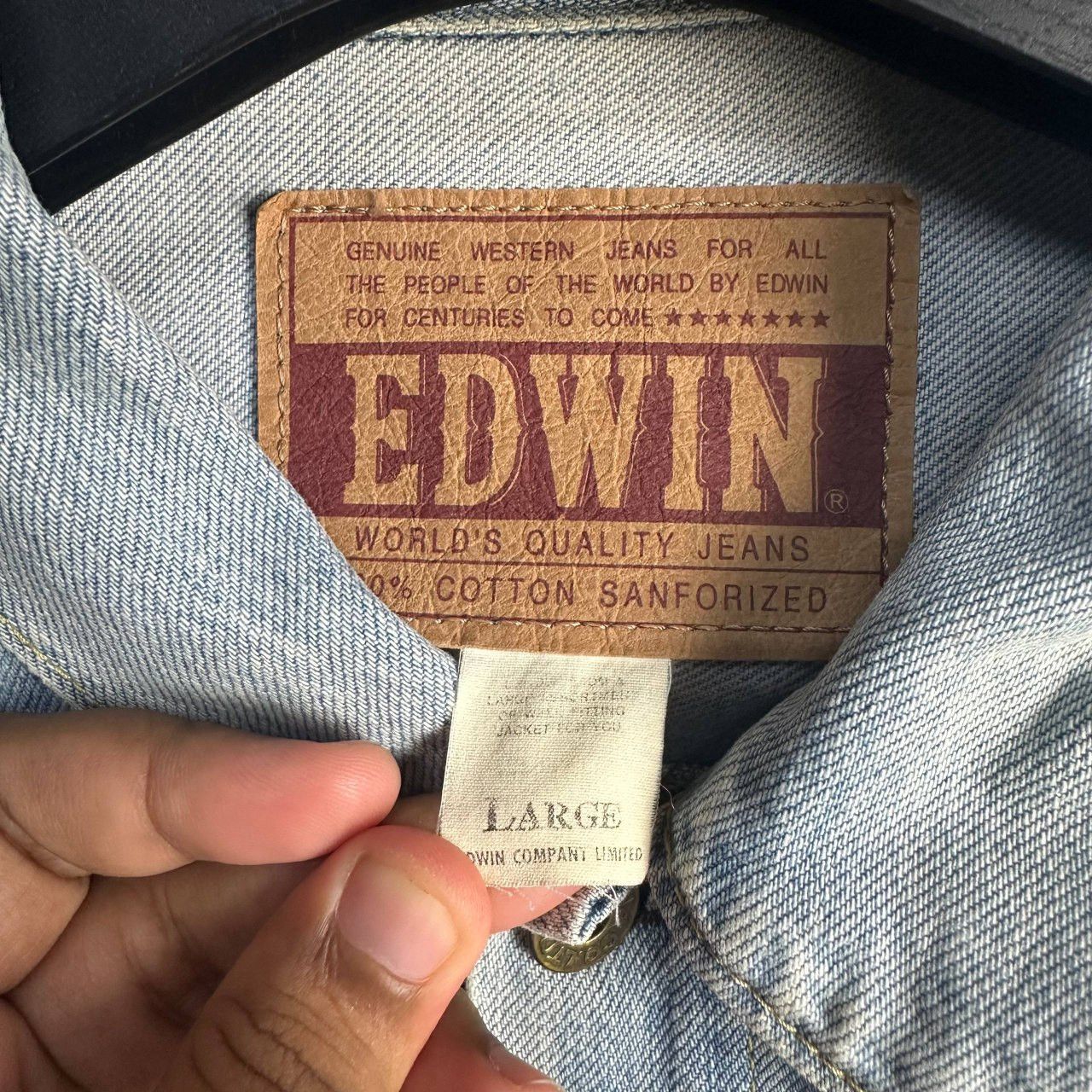 Edwin Vintage Edwin Aging Faded Washed Denim Trucker Jacket Size US M / EU 48-50 / 2 - 4 Thumbnail