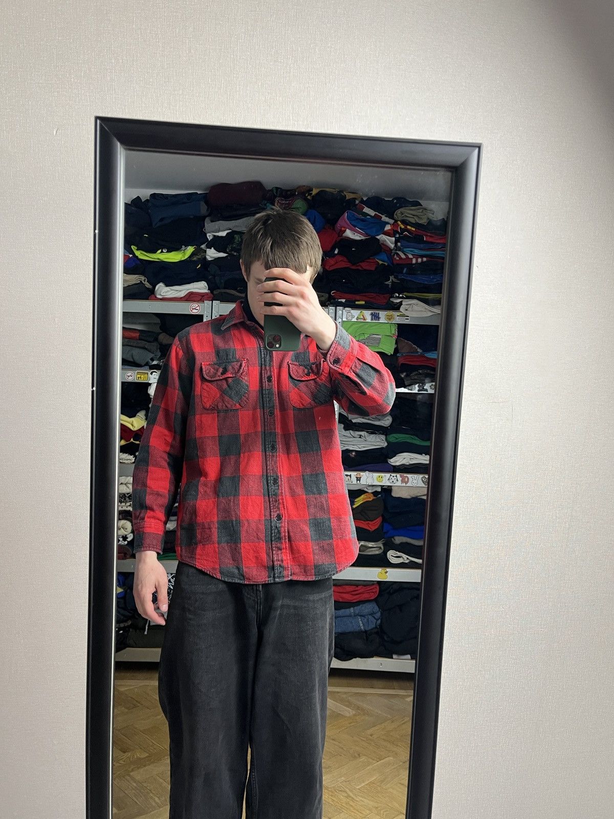 Dickies × Vintage Vintage Dickies Flannel Plaid Shirt Jacket Checked 90’s Rare Size US L / EU 52-54 / 3 - 3 Thumbnail