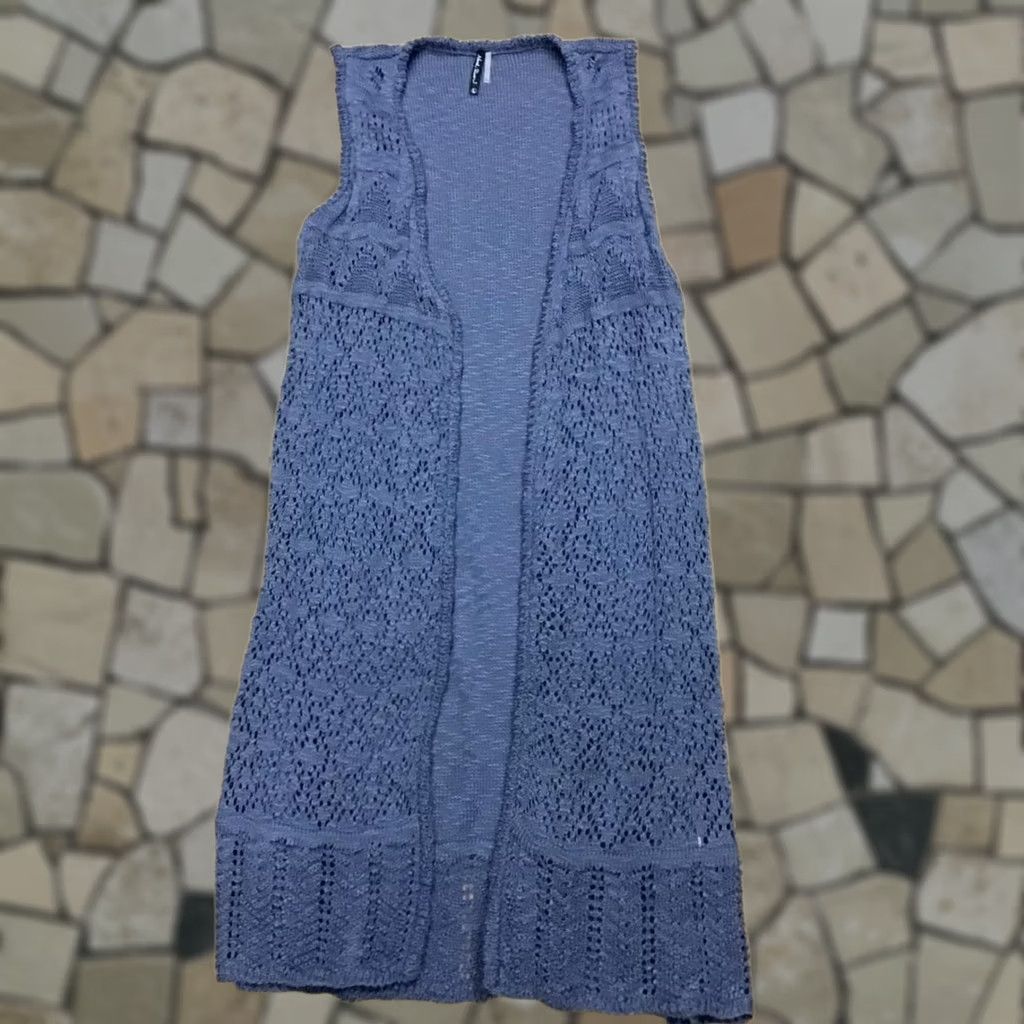 Vintage VINTAGE North River Long Sweater Vest L Purple Women Size L / US 10 / IT 46 - 1 Thumbnail