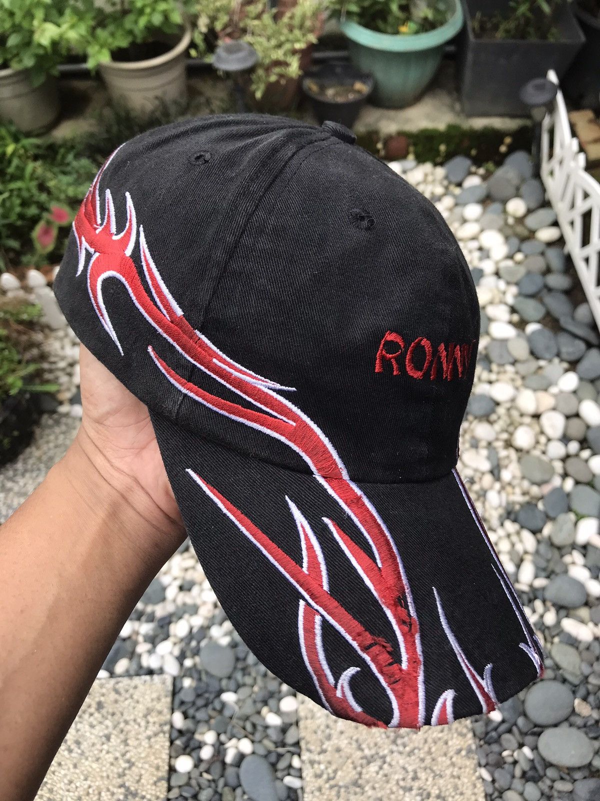 Japanese Brand ACCEPT OFFER 💥 VINTAGE EMBROIDERY FLAMES CAP HAT Size ONE SIZE - 4 Thumbnail