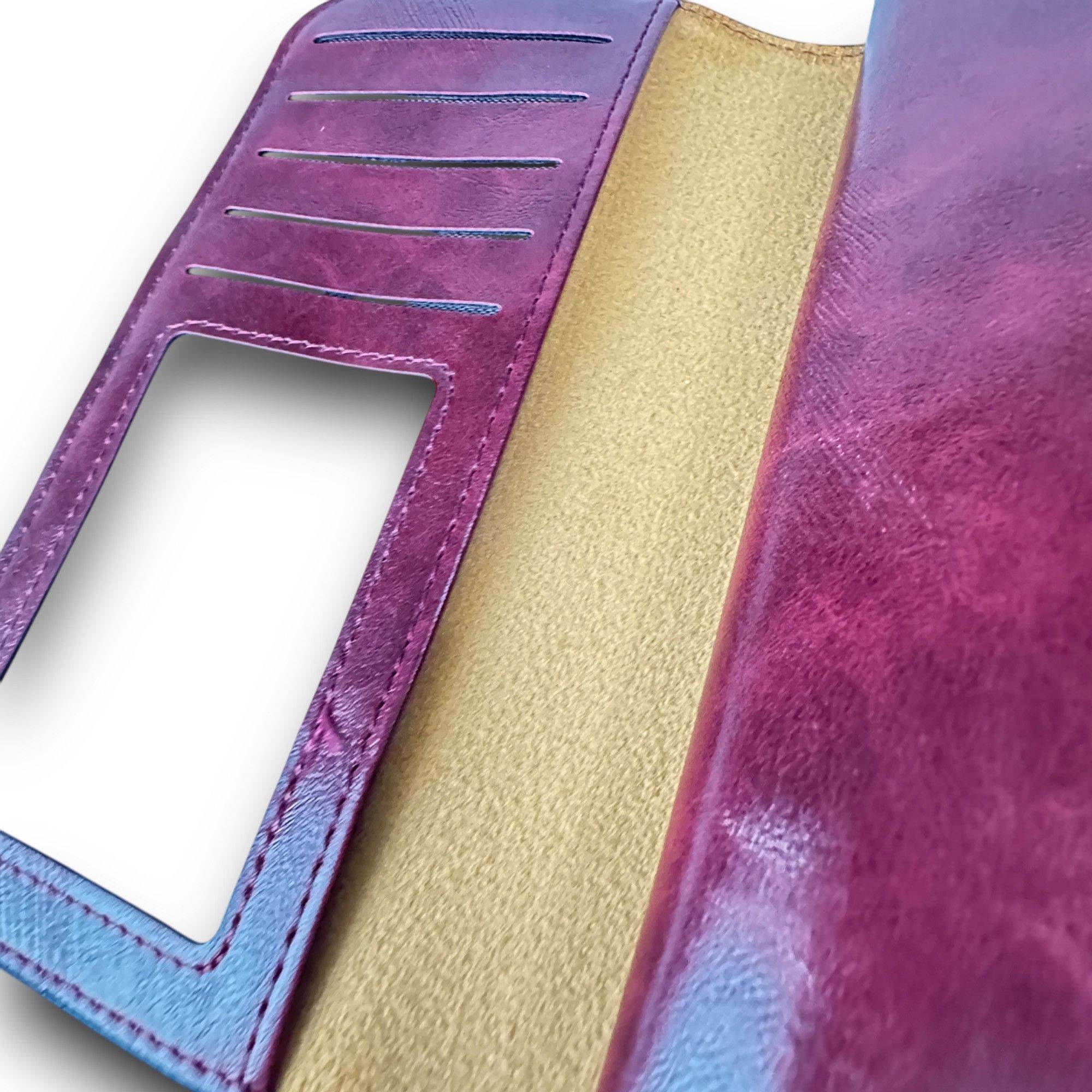 Other MenSense Burgandy Genuine Leather Wallet Card Slots ID Windo Size ONE SIZE - 8 Thumbnail