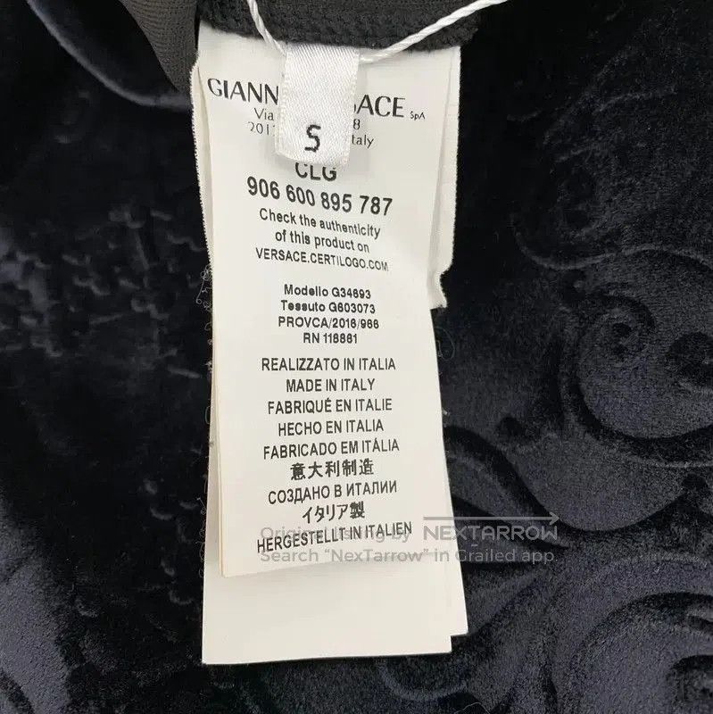 Versace Versace Black Men's Velvet Sweatshirt . Size US S / EU 44-46 / 1 - 8 Thumbnail