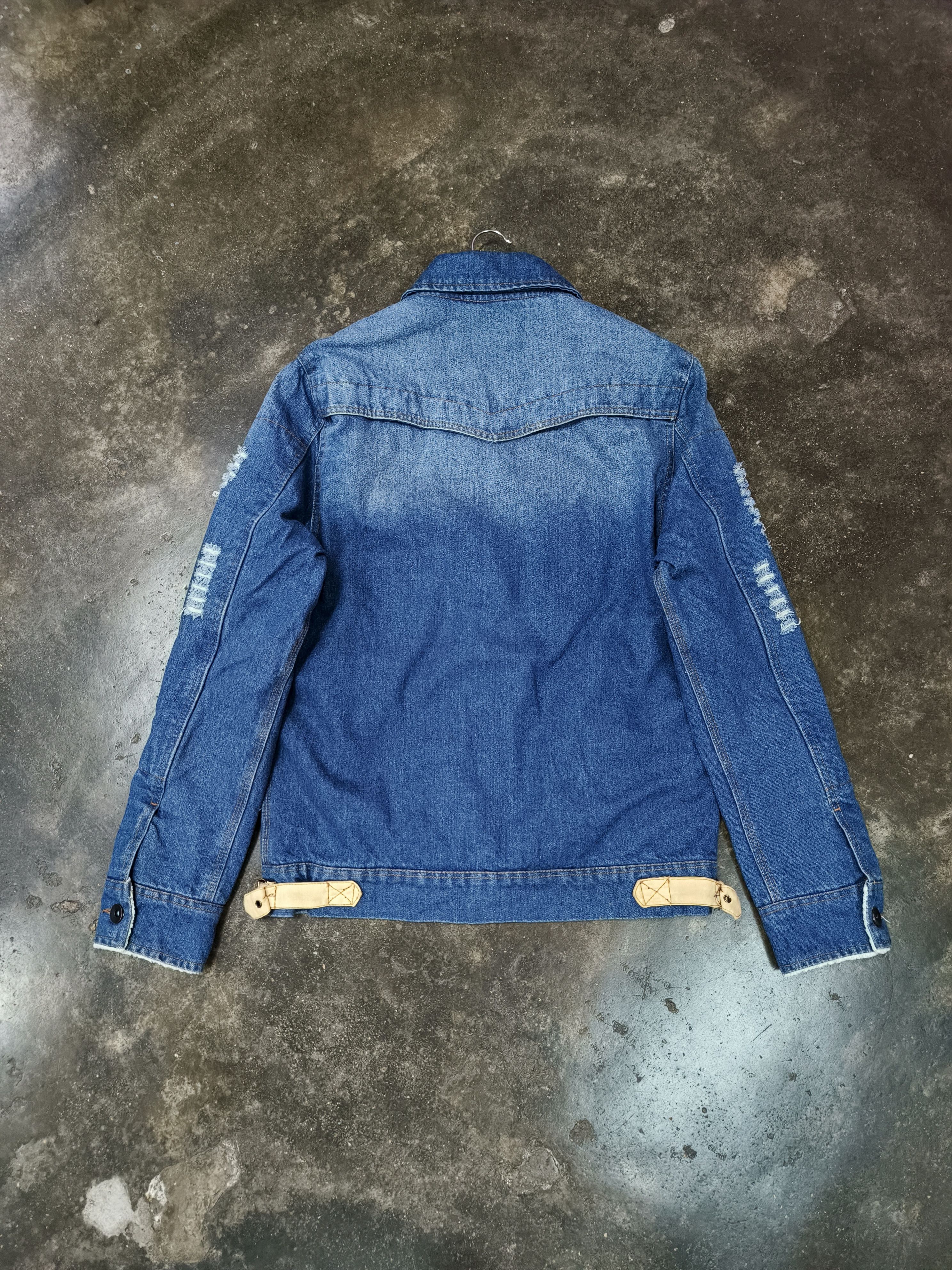 Japanese Brand Jeffrey. R distressed style lining sherpa denim Jacket Size US S / EU 44-46 / 1 - 5 Thumbnail