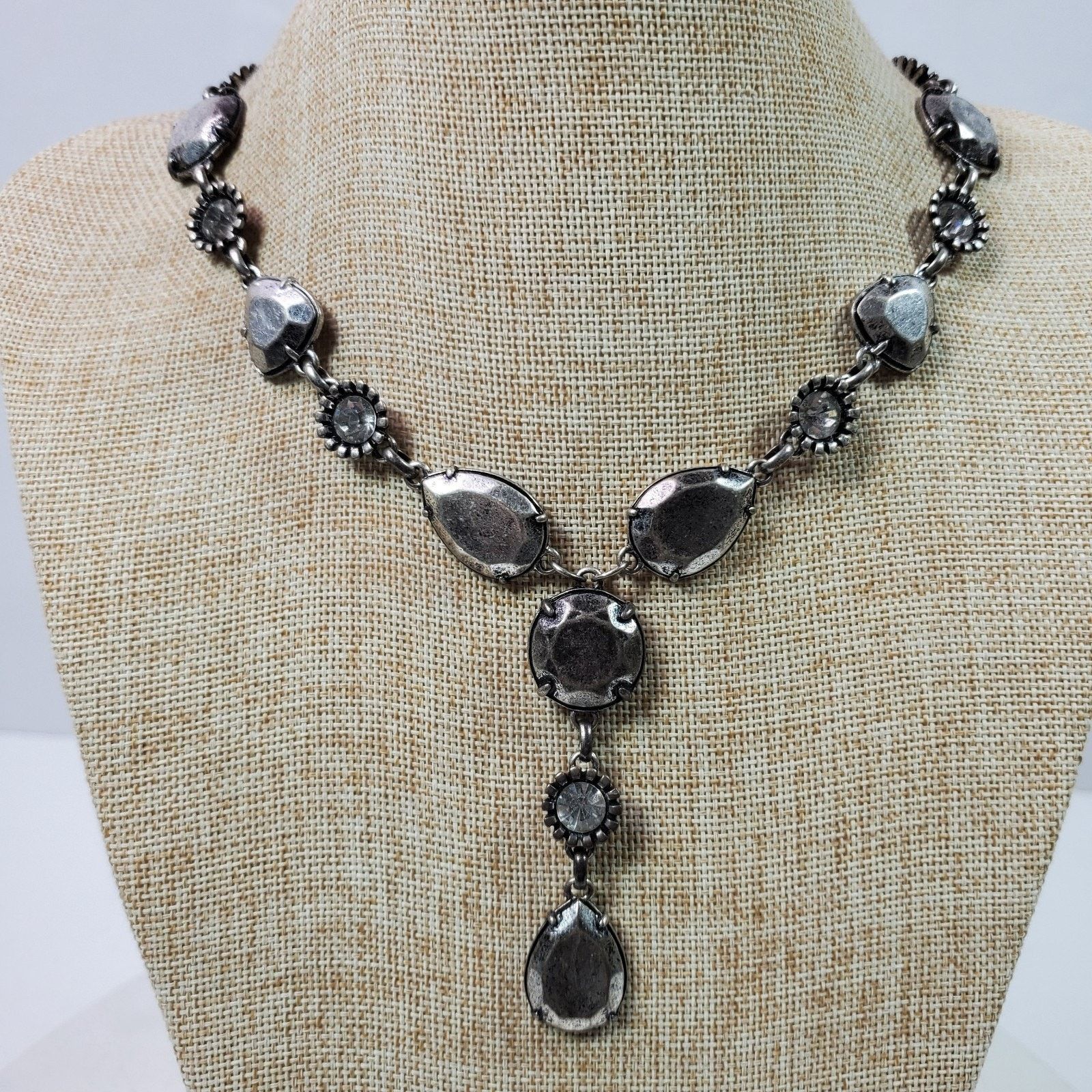 The Unbranded Brand Spring Street BOHO Necklace 19" Silver Tone Metal Distressed Size ONE SIZE - 1 Thumbnail