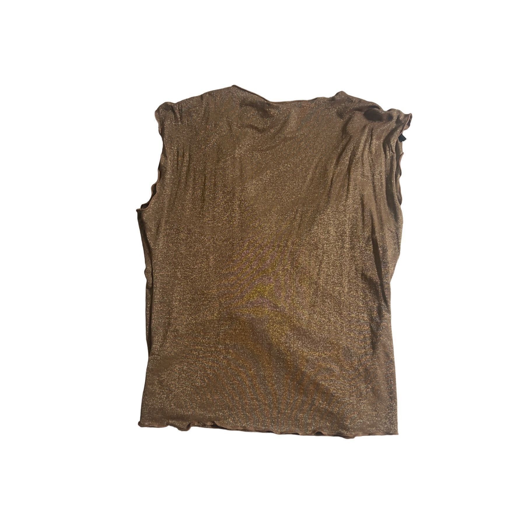 Vintage Vintage One West Brown Gold Top Large Size L / US 10 / IT 46 - 2 Thumbnail