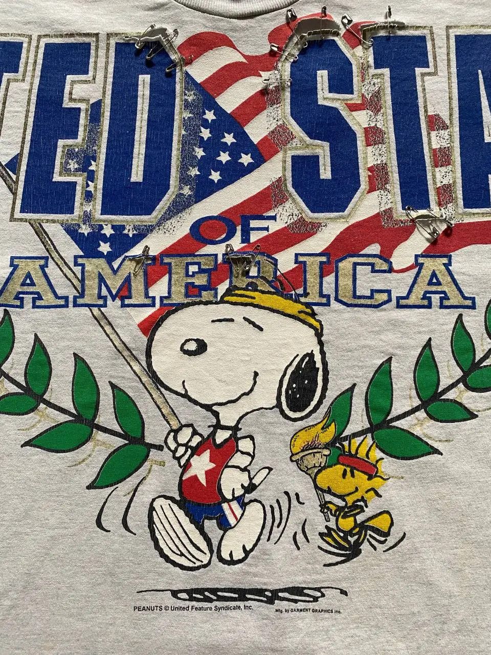 Cartoon Network VINTAGE 90s PEANUTS SNOOPY USA DISTRESSED CARTOON T SHIRT Size US XL / EU 56 / 4 - 8 Thumbnail