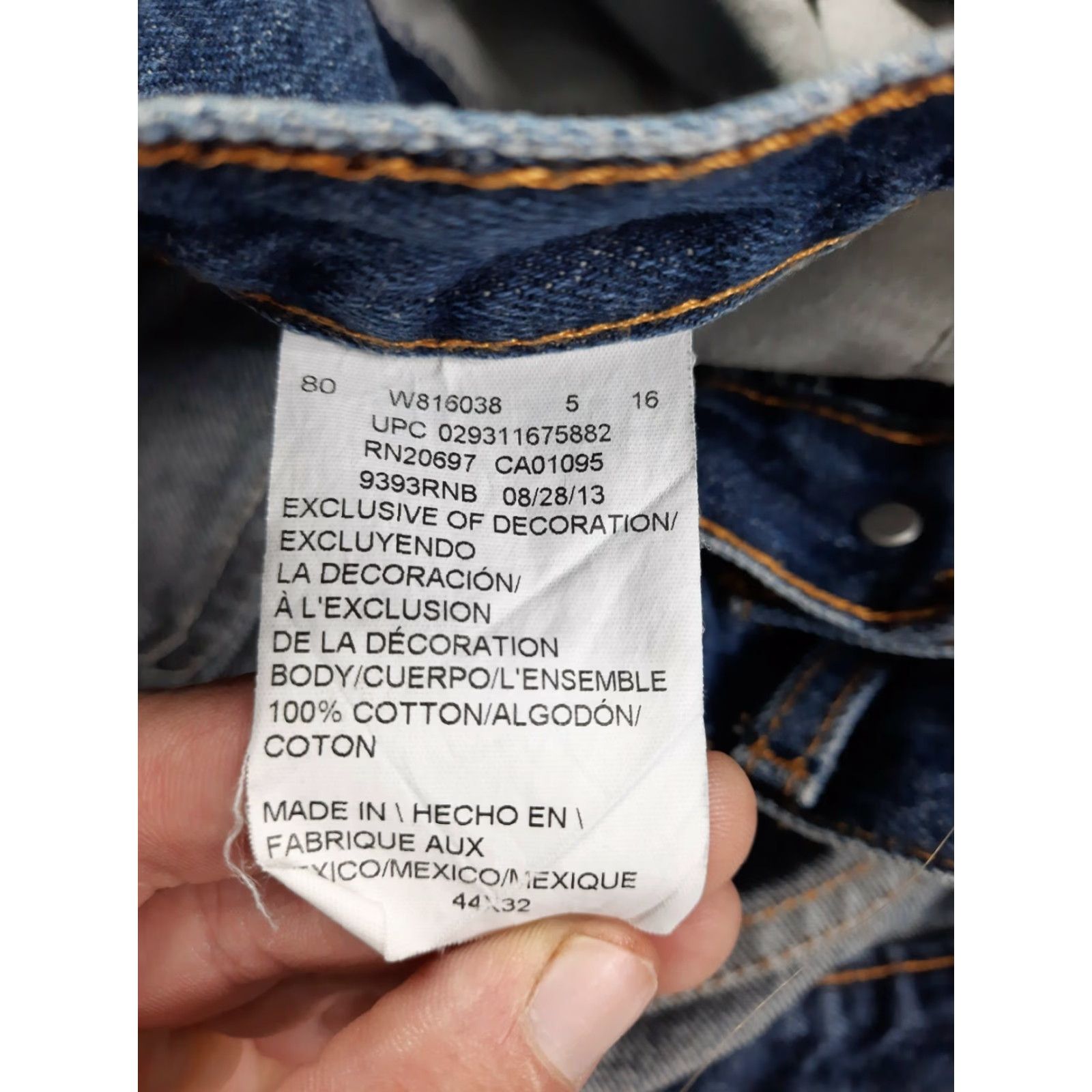 Dickies Dickies Jeans Denim Blue Cotton 42x32 Regular Fit Straight Leg Men Jeans Dark Wash blue Denim 32 42 44x32 Size US 42 / EU 58 - 3 Thumbnail