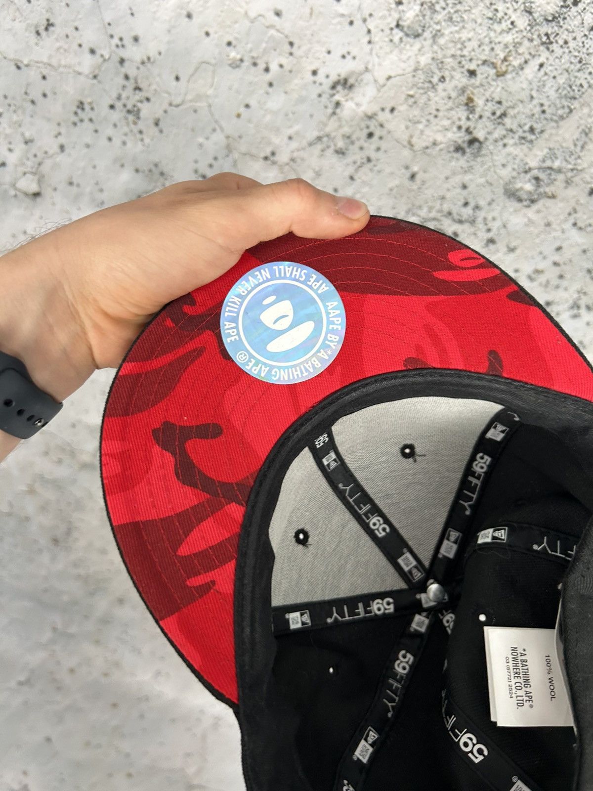 Aape New Era x Aape A Bathing Ape Full Cap 7 1/4 Streetwear Japan Size ONE SIZE - 5 Thumbnail
