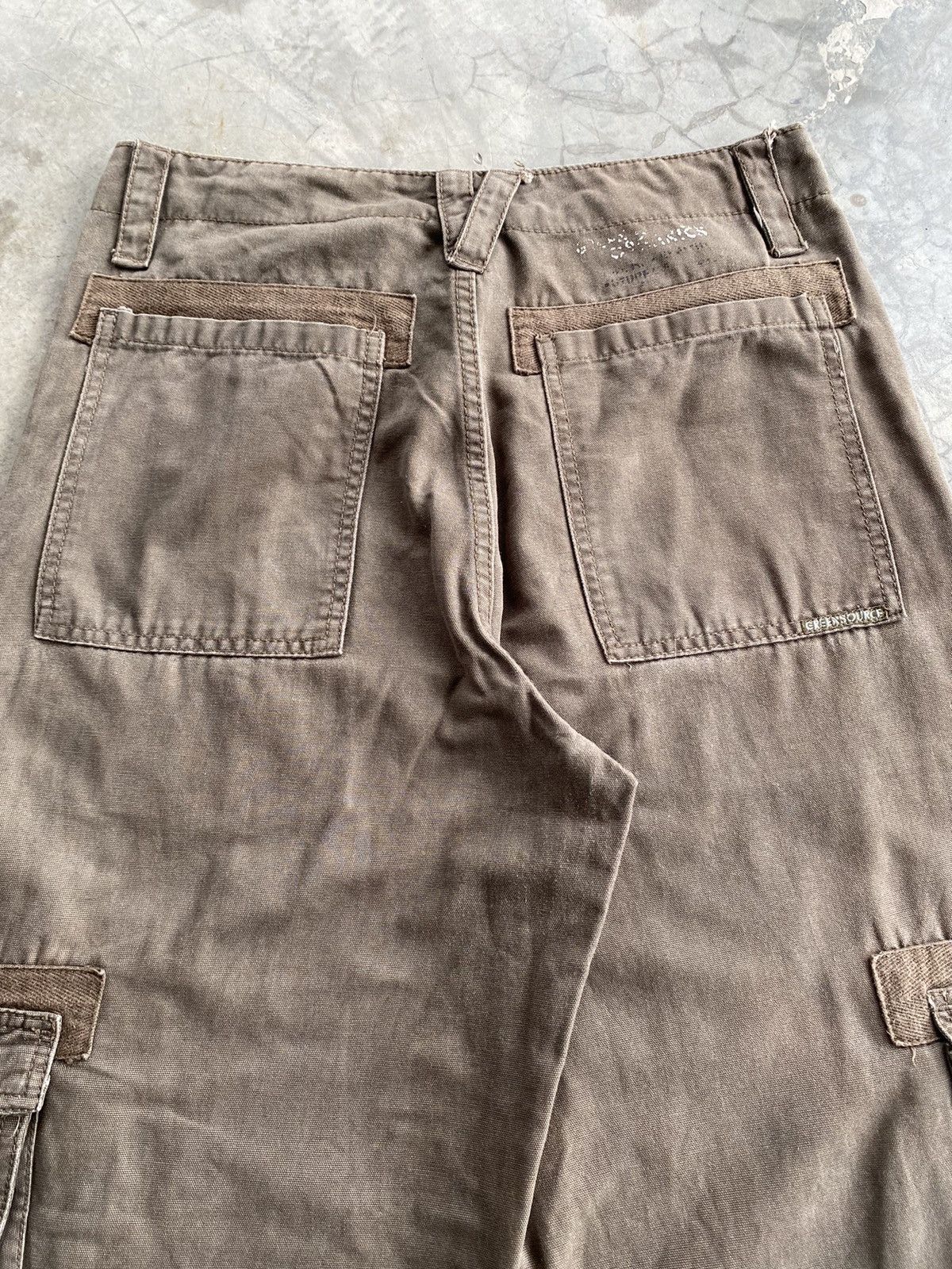 JNCO × Japanese Brand Baggy Jeans Green Source Sun Faded Chocolate/Green Cargo Size US 30 / EU 46 - 16 Thumbnail