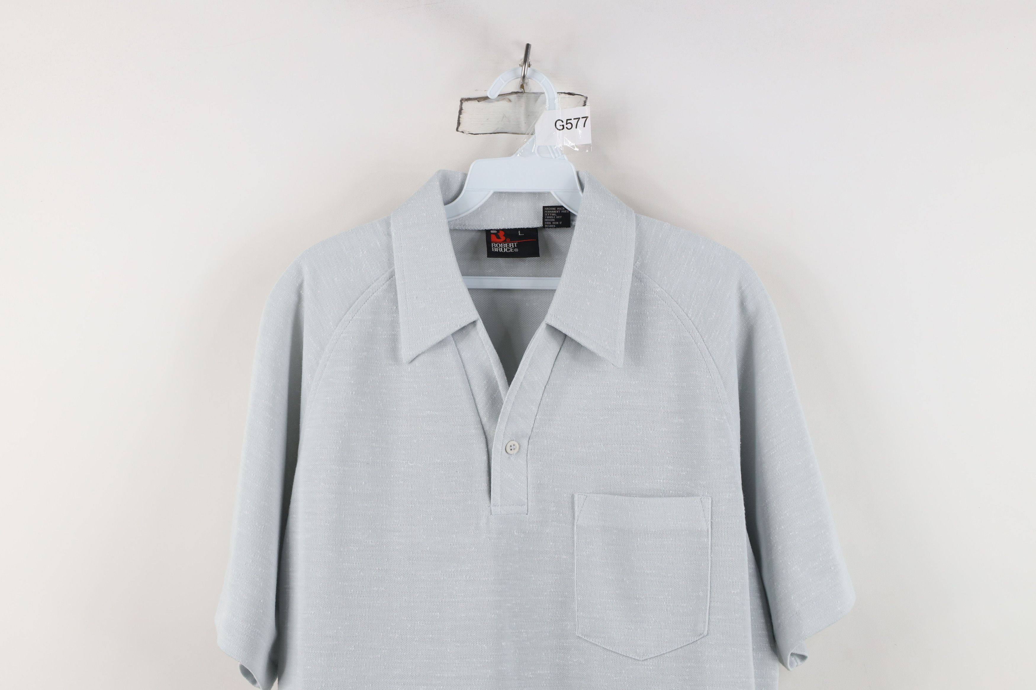Vintage Vintage 70s Streetwear Atomic Fleck Knit Collared Polo Shirt Size US L / EU 52-54 / 3 - 2 Thumbnail