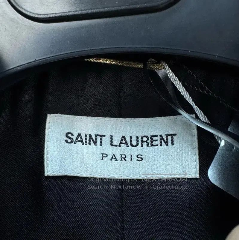 Yves Saint Laurent YSL Black Wool Blend Logo Women's Jacket . Size L / US 10 / IT 46 - 4 Thumbnail