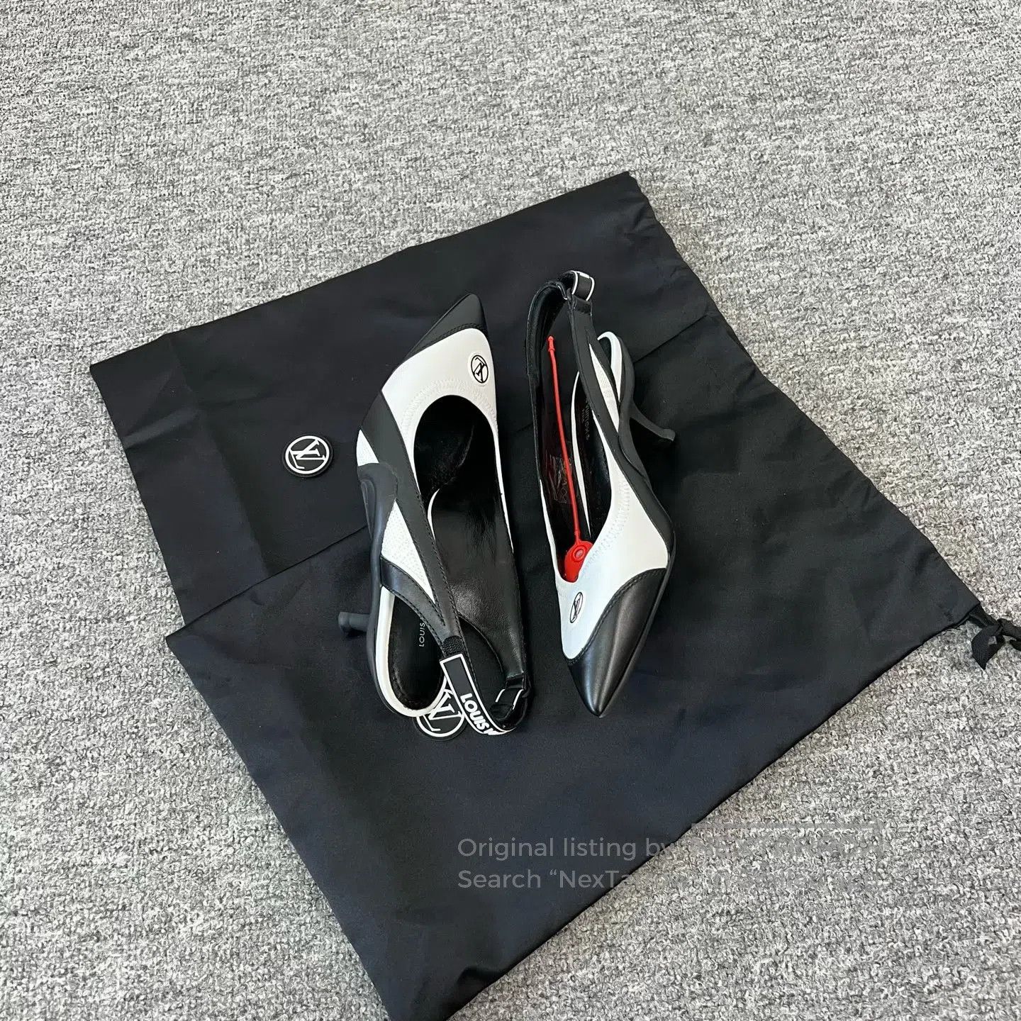 Louis Vuitton Louis Vuitton Black and white color-blocked high heels| Size US 5.5 / IT 35.5 - 4 Thumbnail