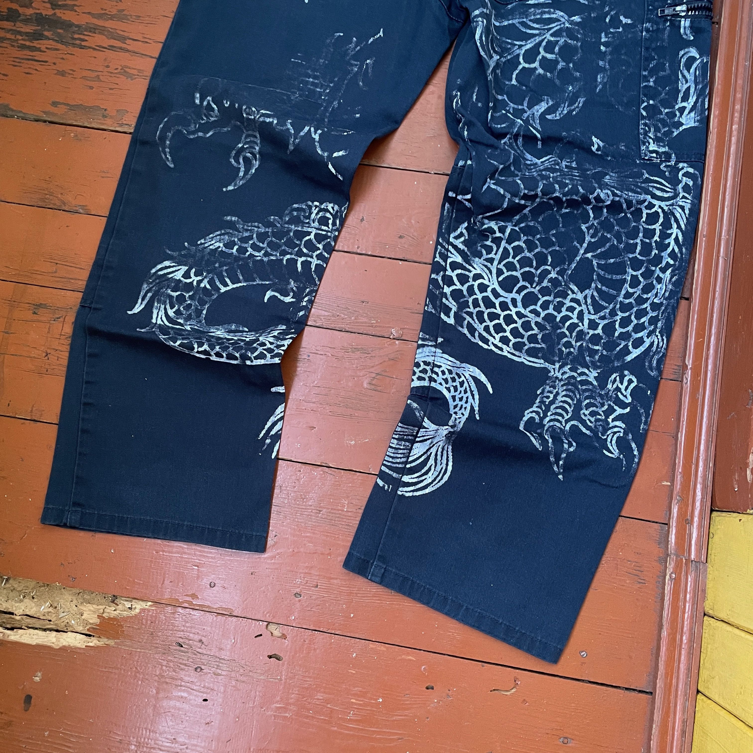 Dickies Custom Dickies pants dragon faded distressed trashed opium Size US 36 / EU 52 - 5 Thumbnail